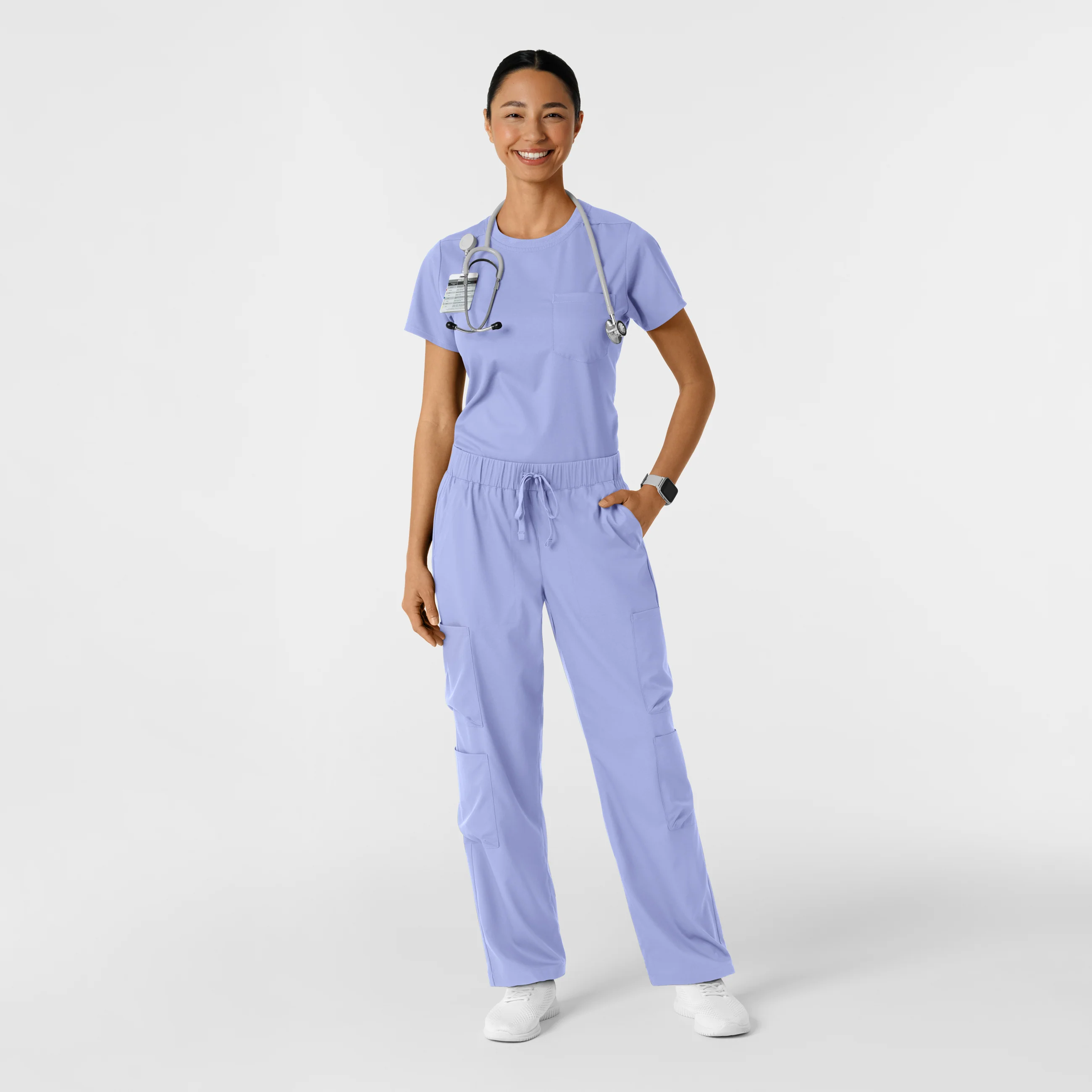 Boundless Women's Classic Scrub Tee - Ceil Blue - Image 3