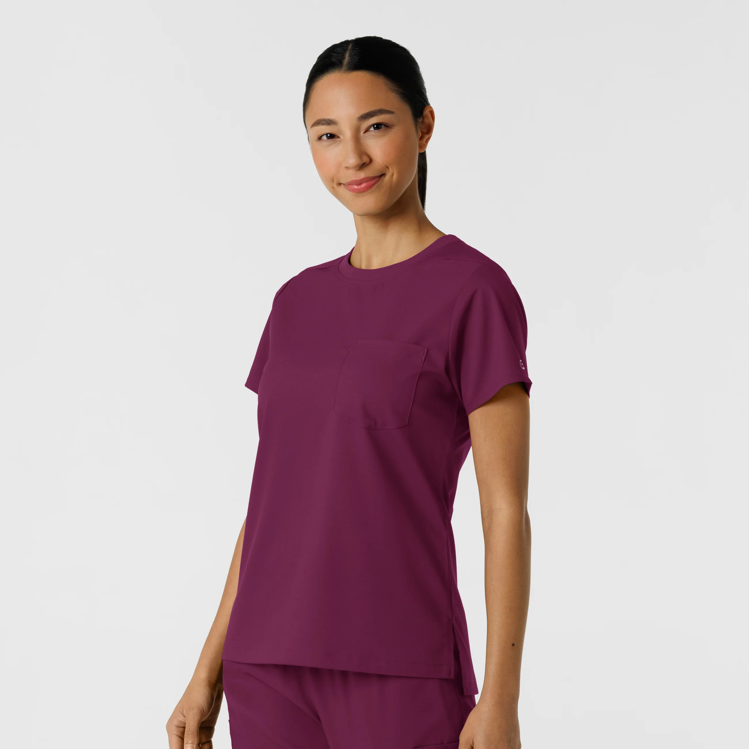 Boundless Women's Classic Scrub Tee - Wine - Image 4