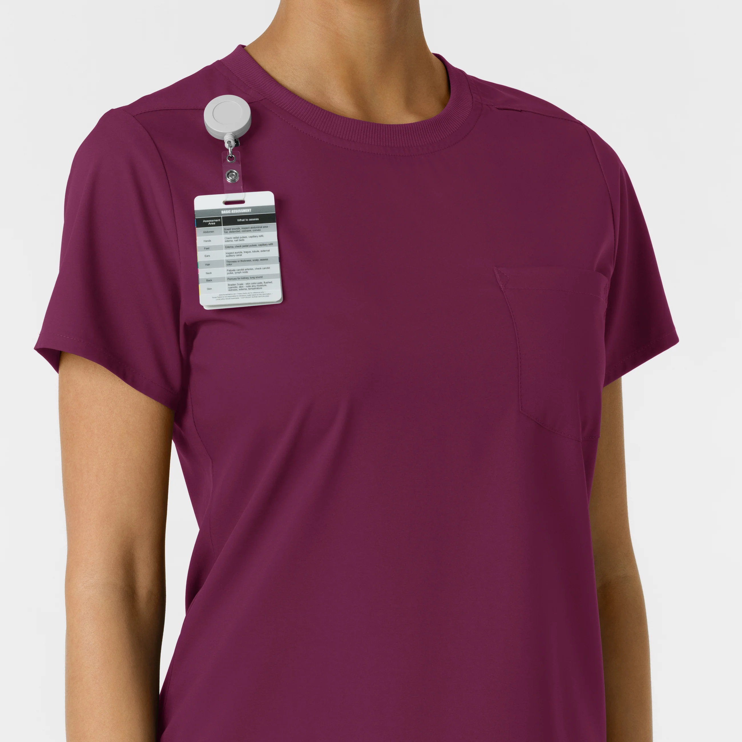 Boundless Women's Classic Scrub Tee - Wine - Image 7