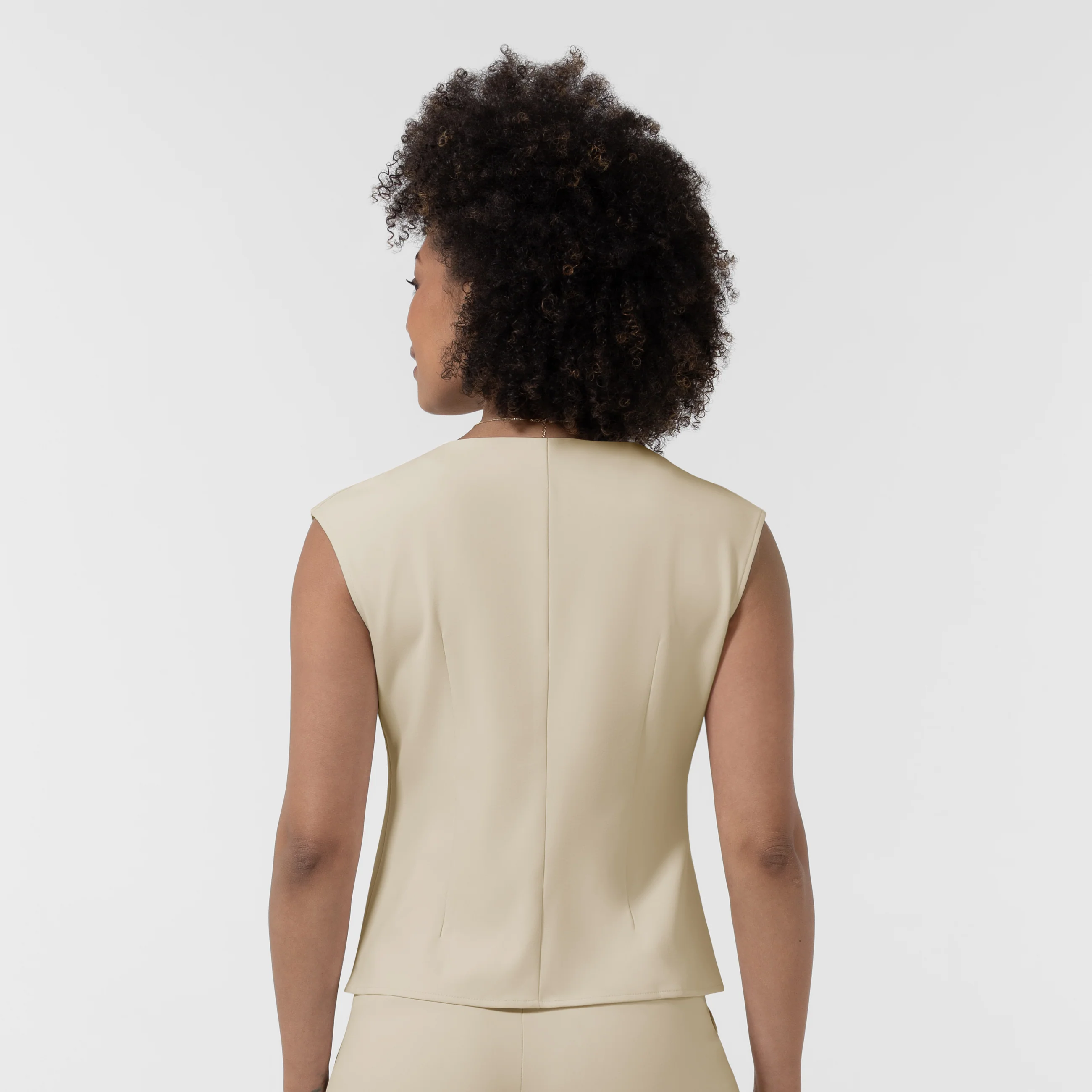 BLK Edit Women’s Ruched Blouse - Coconut Milk - Image 3