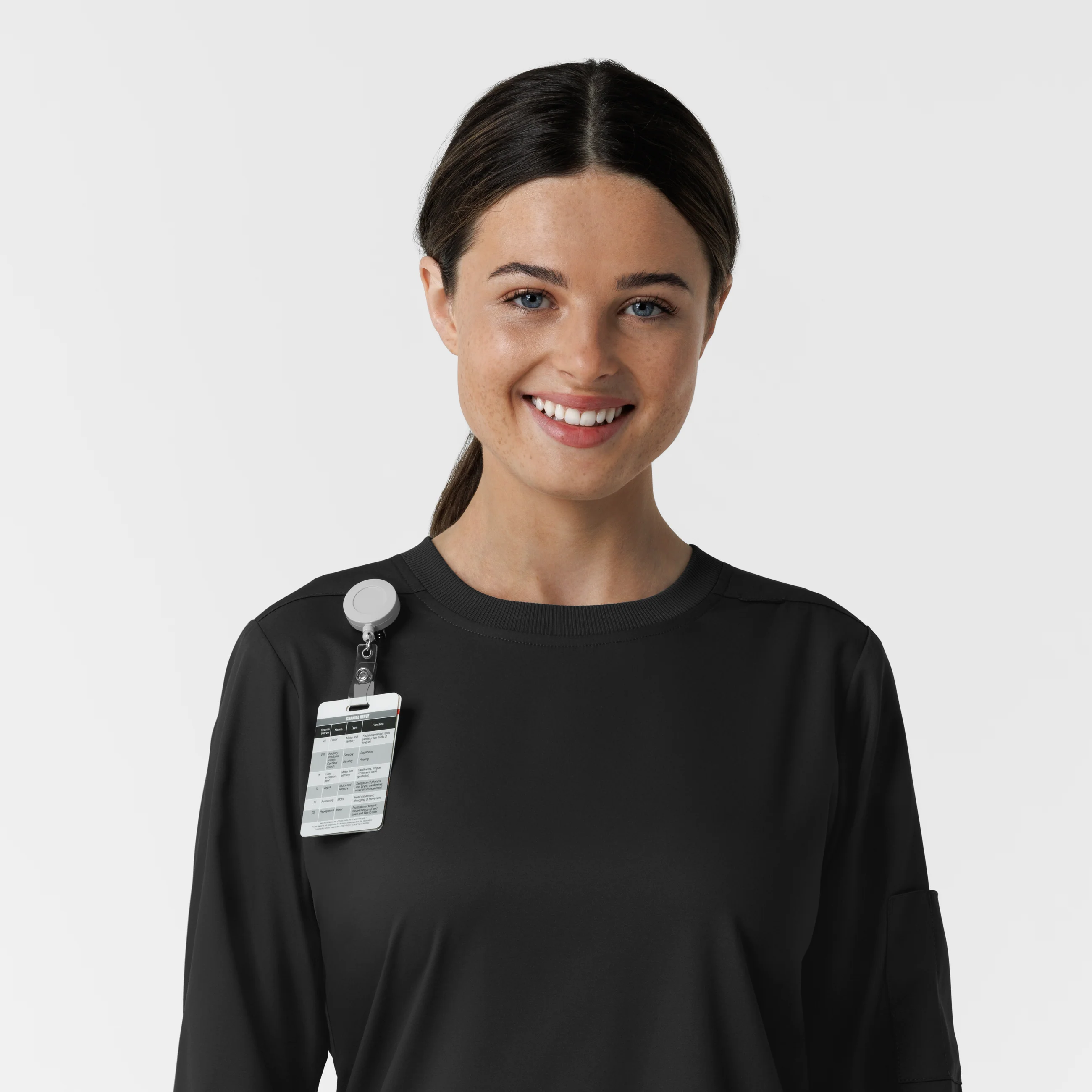 Boundless Women's Classic Long Sleeve Scrub Top - Black - Image 6