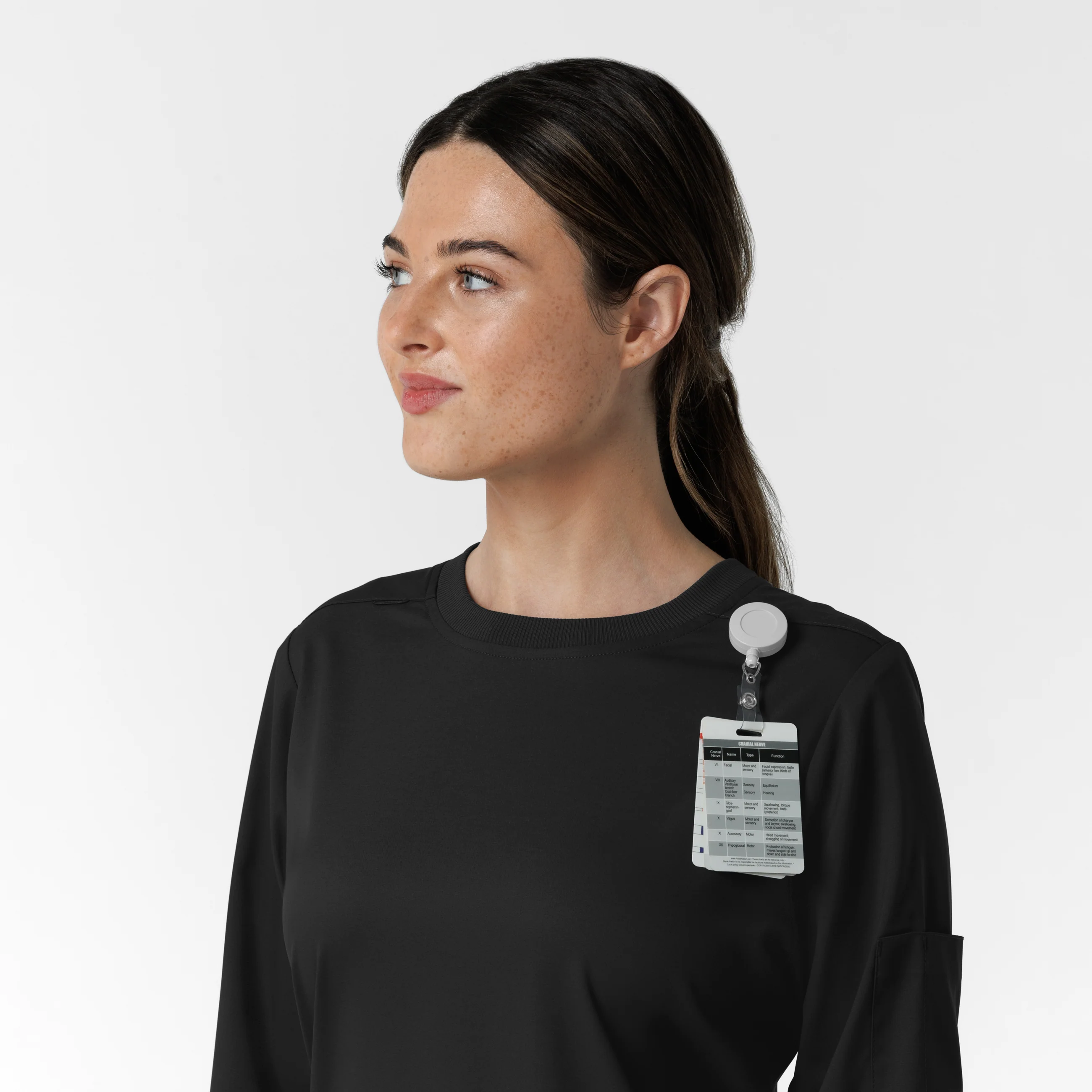 Boundless Women's Classic Long Sleeve Scrub Top - Black - Image 7