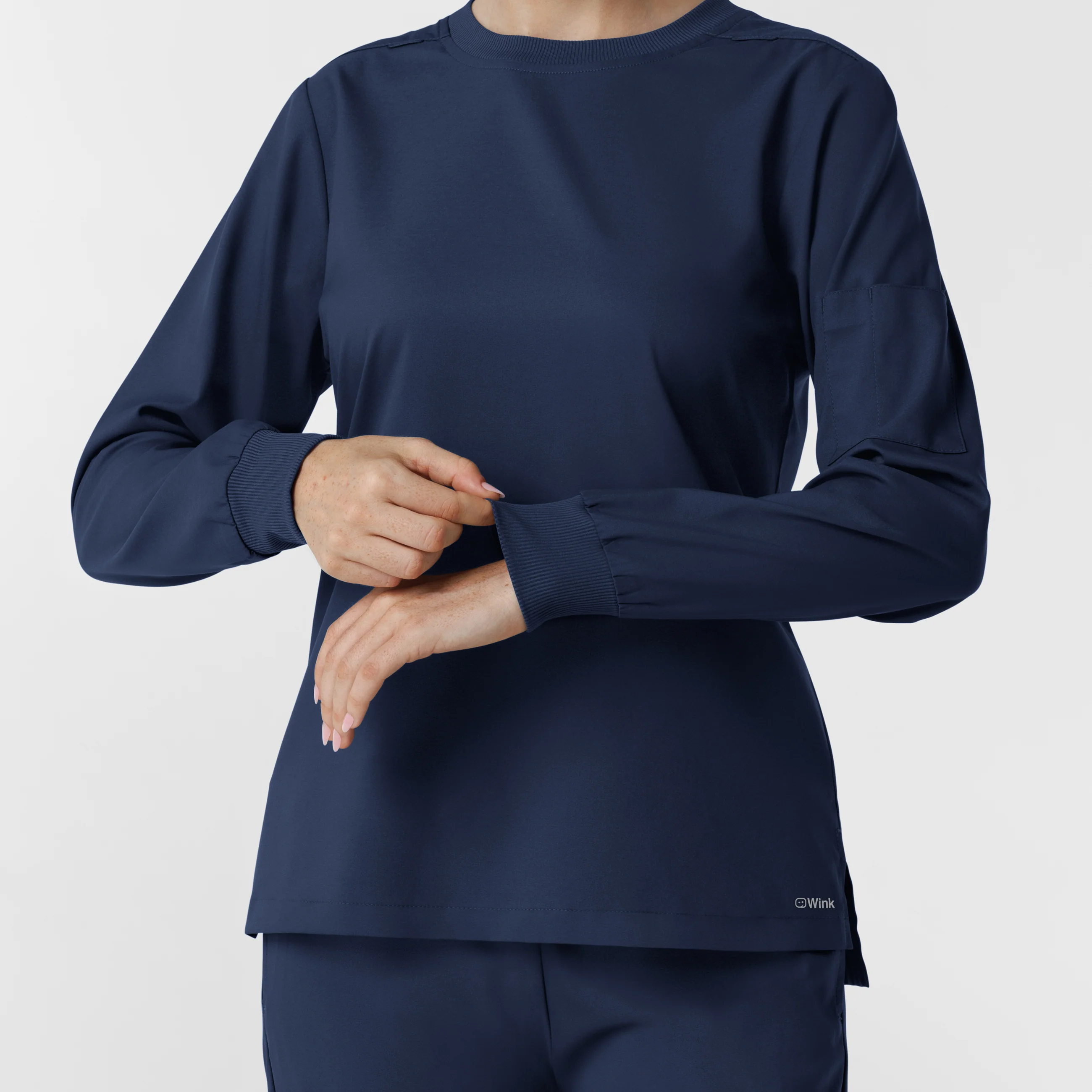 Boundless Women's Classic Long Sleeve Scrub Top - Navy - Image 10
