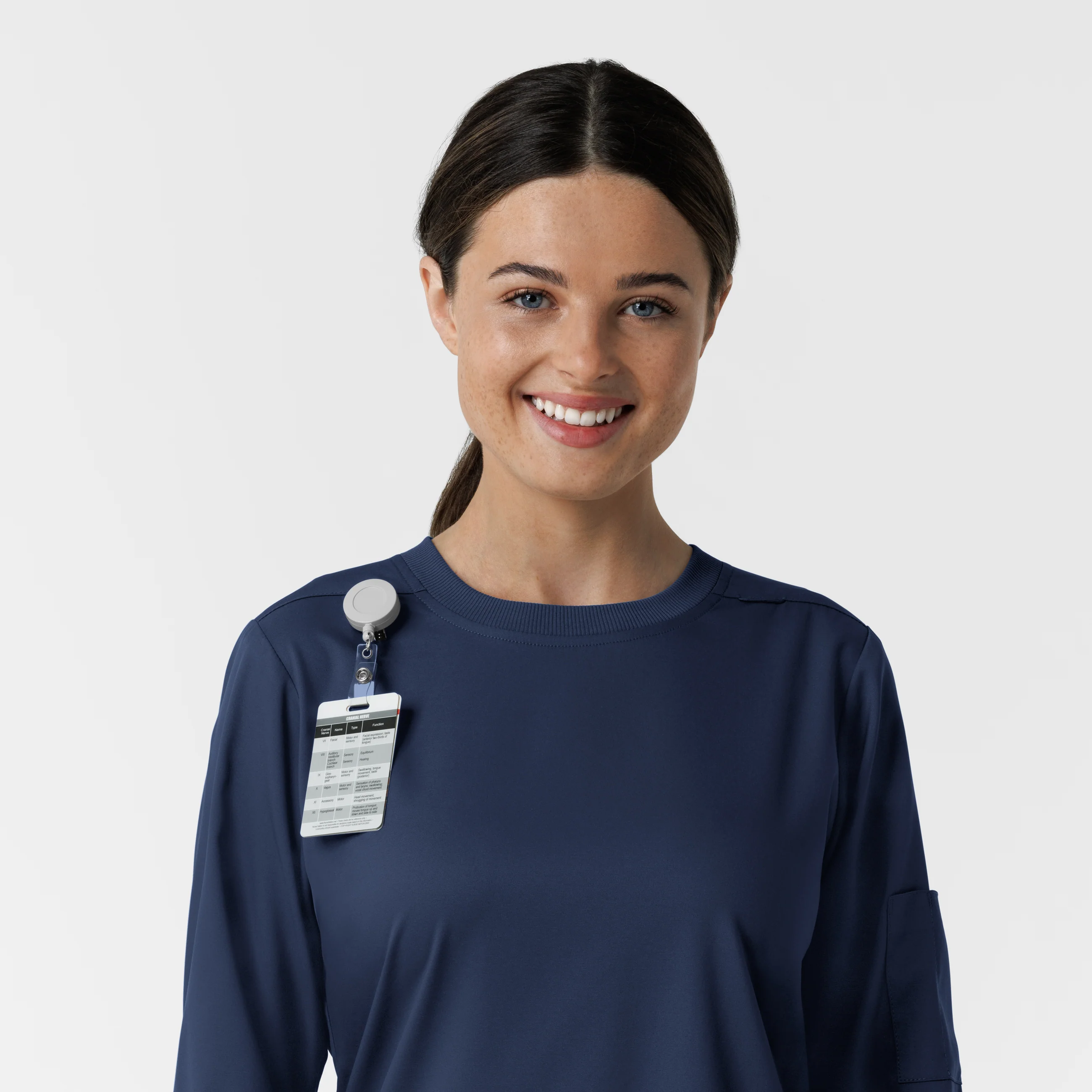 Boundless Women's Classic Long Sleeve Scrub Top - Navy - Image 6