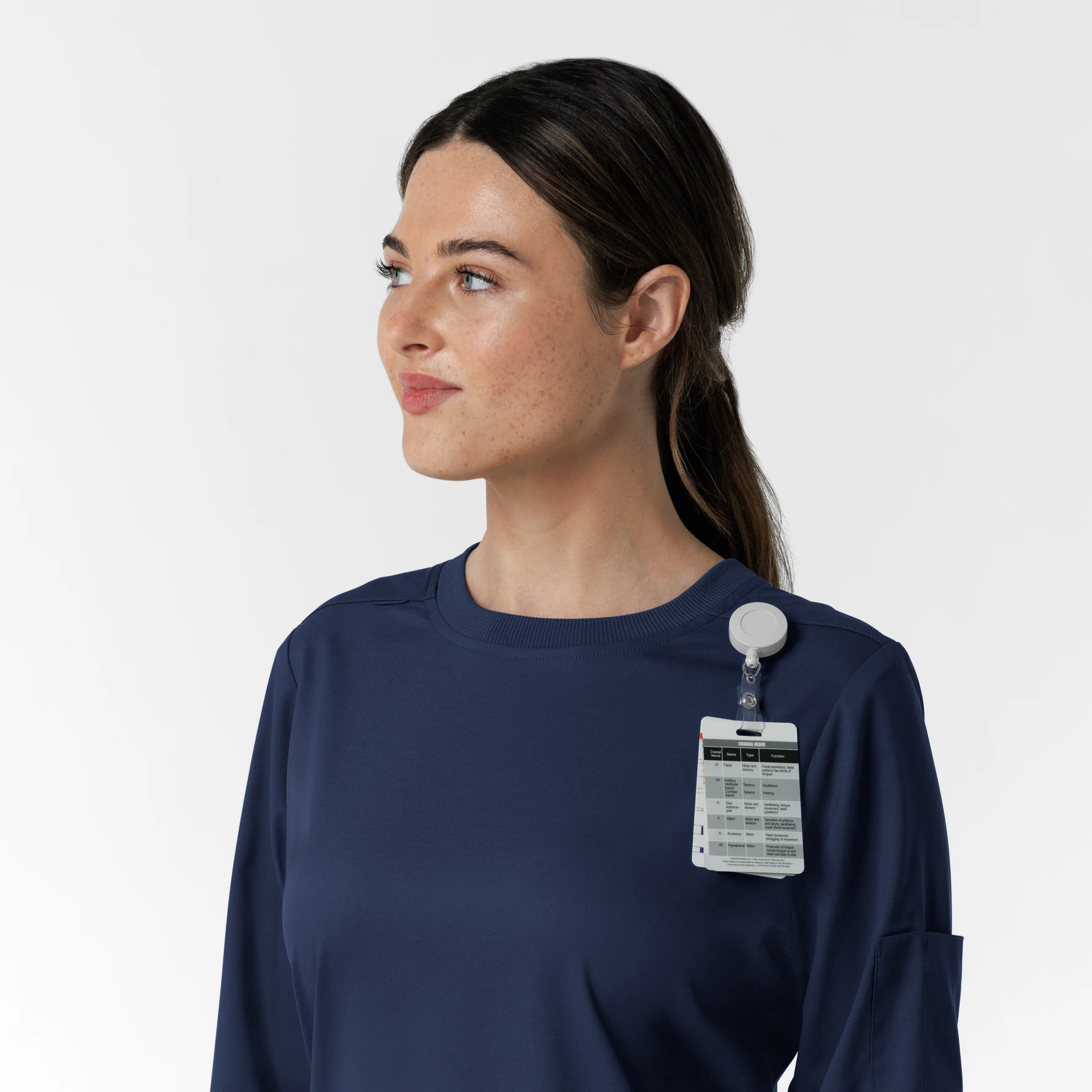 Boundless Women's Classic Long Sleeve Scrub Top - Navy - Image 7