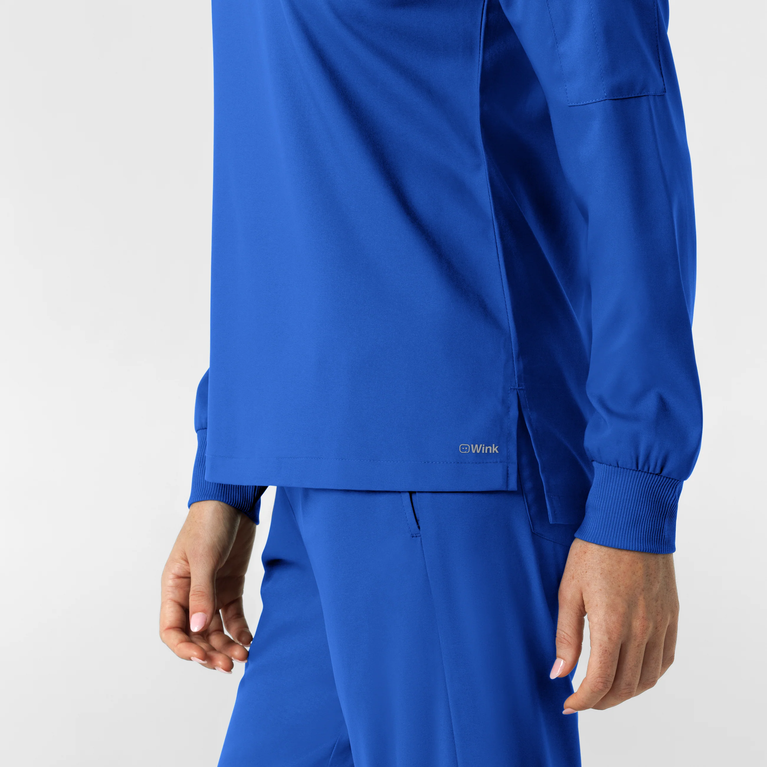 Boundless Women's Classic Long Sleeve Scrub Top - Royal - Image 10