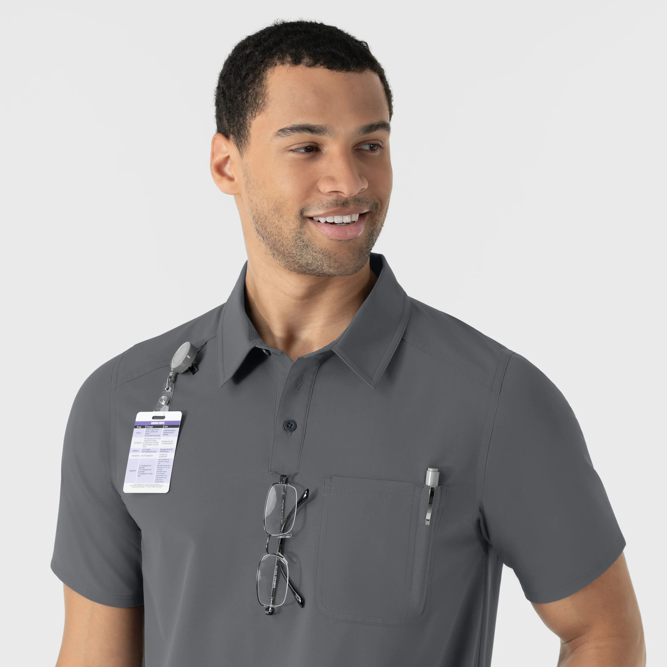 NURTUR Men's Polo - Pewter - Image 6