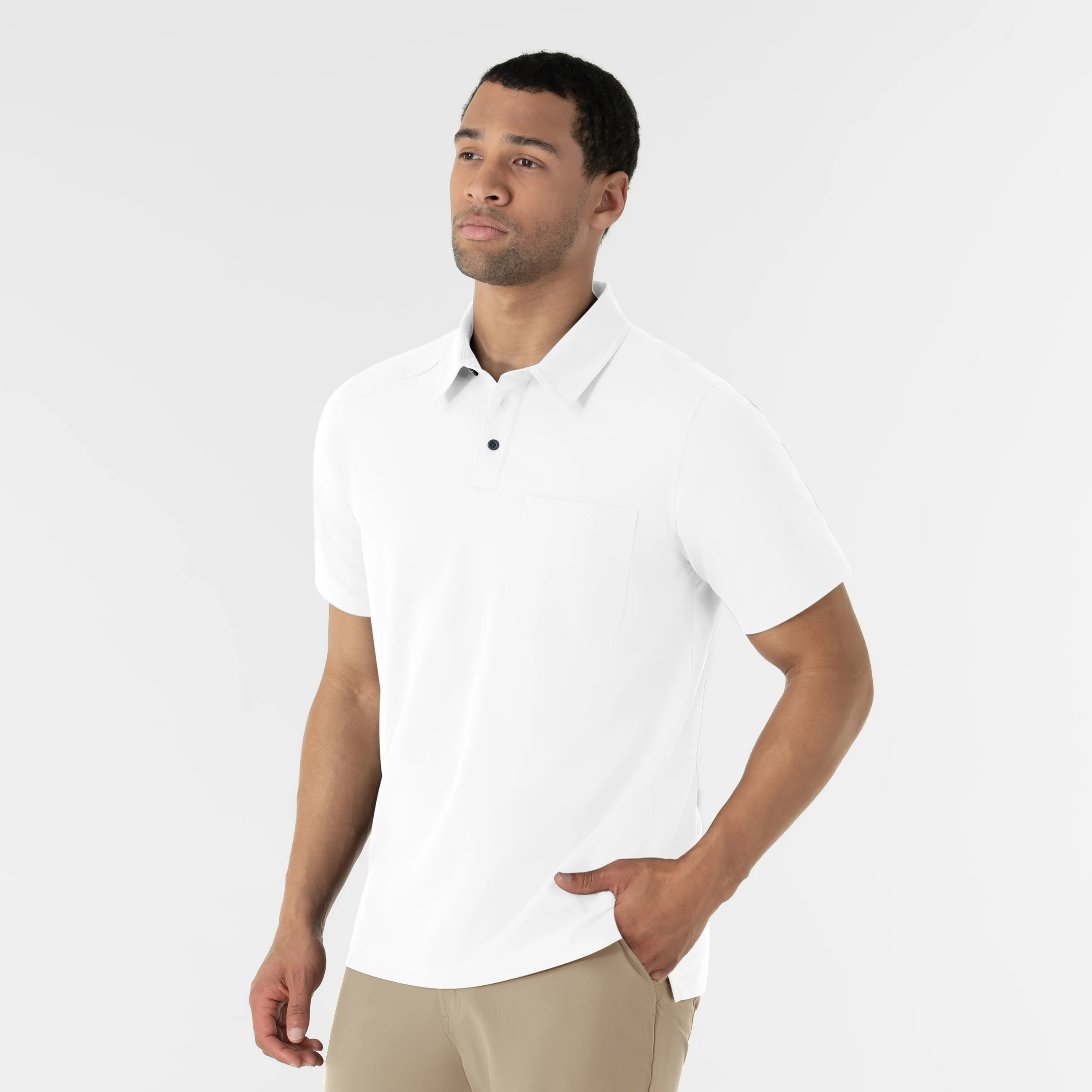NURTUR Men's Polo - White - Image 4