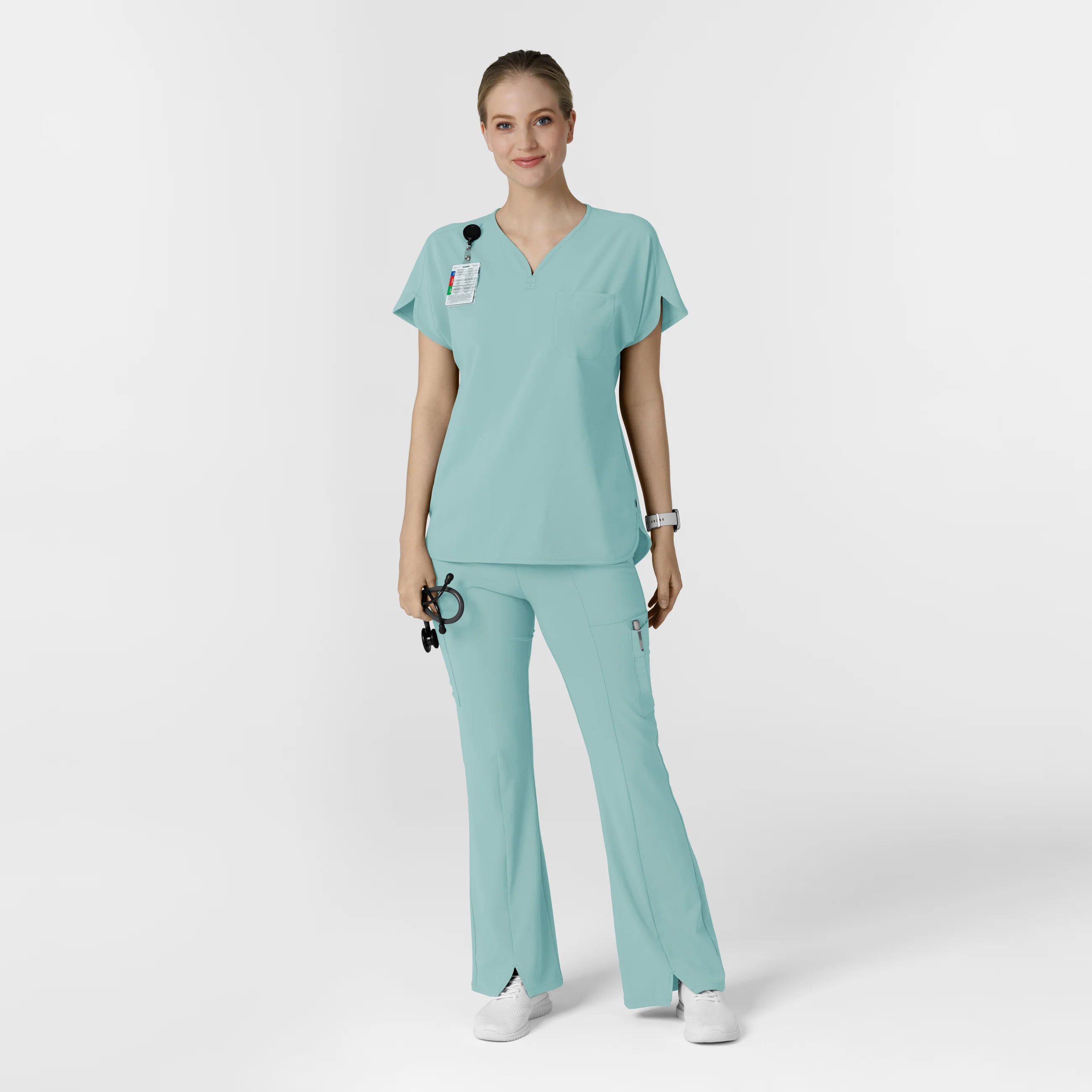 RENEW Women's Dolman Scrub Top - Coastal Blue - Image 3