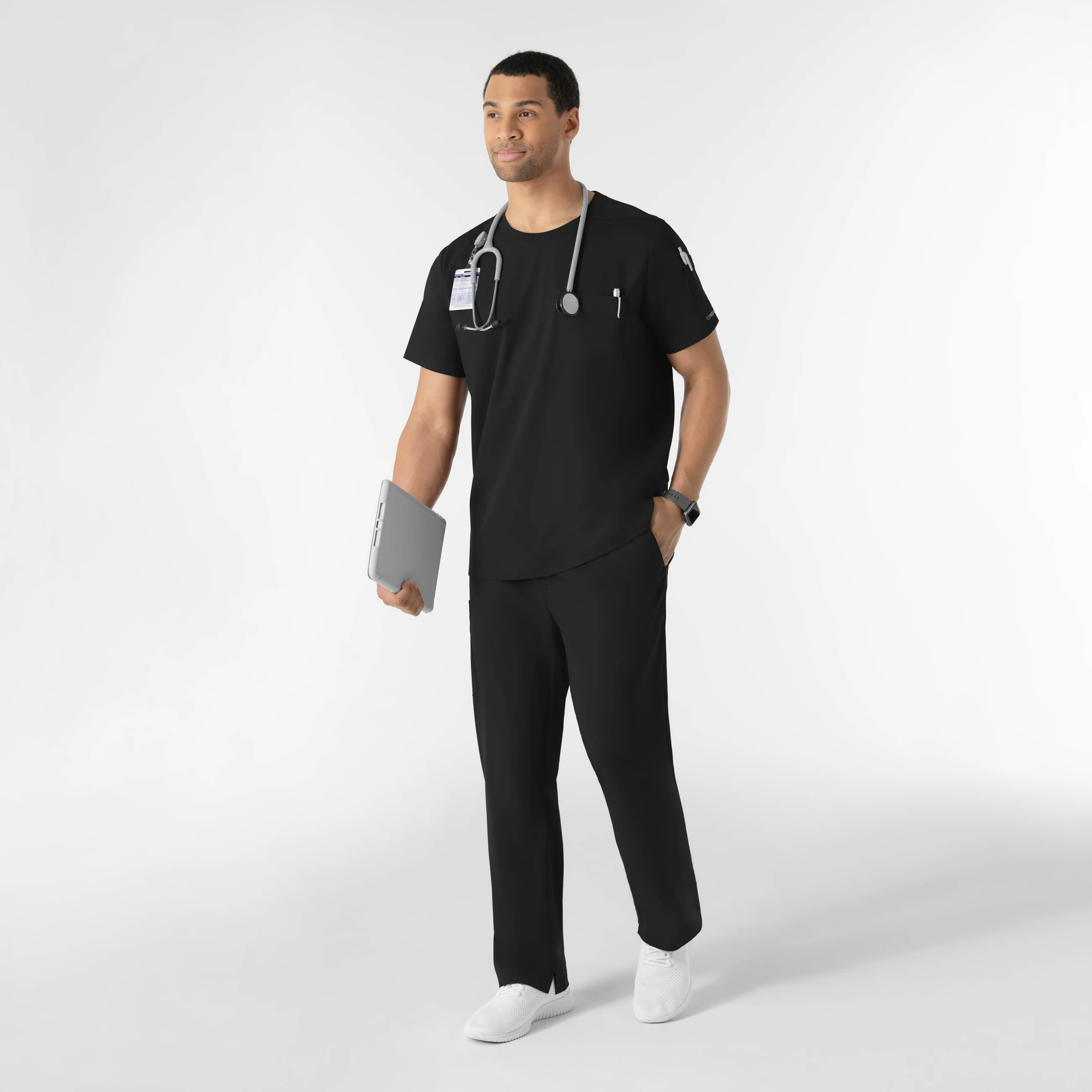 Boundless Men’s Classic Tee Scrub Top - Black - Image 3