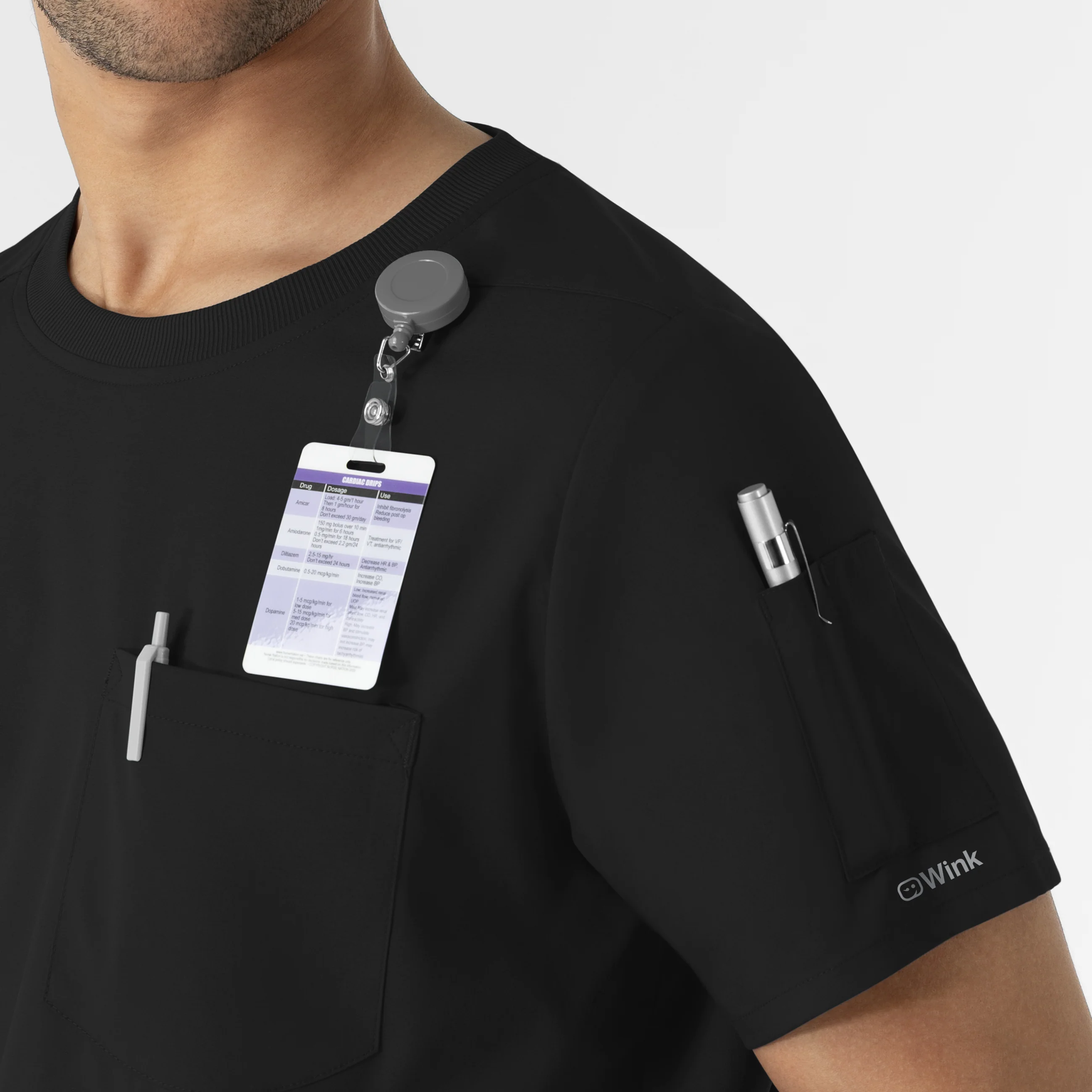 Boundless Men’s Classic Tee Scrub Top - Black - Image 6
