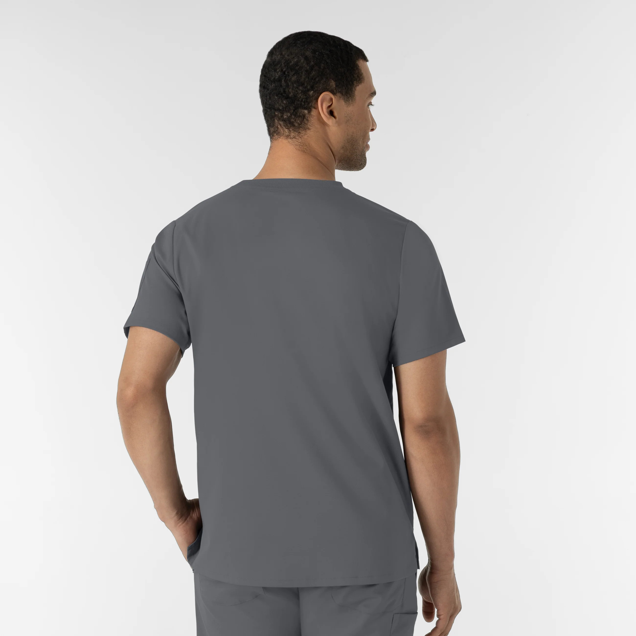 Boundless Men’s Classic Tee Scrub Top - Pewter - Image 2