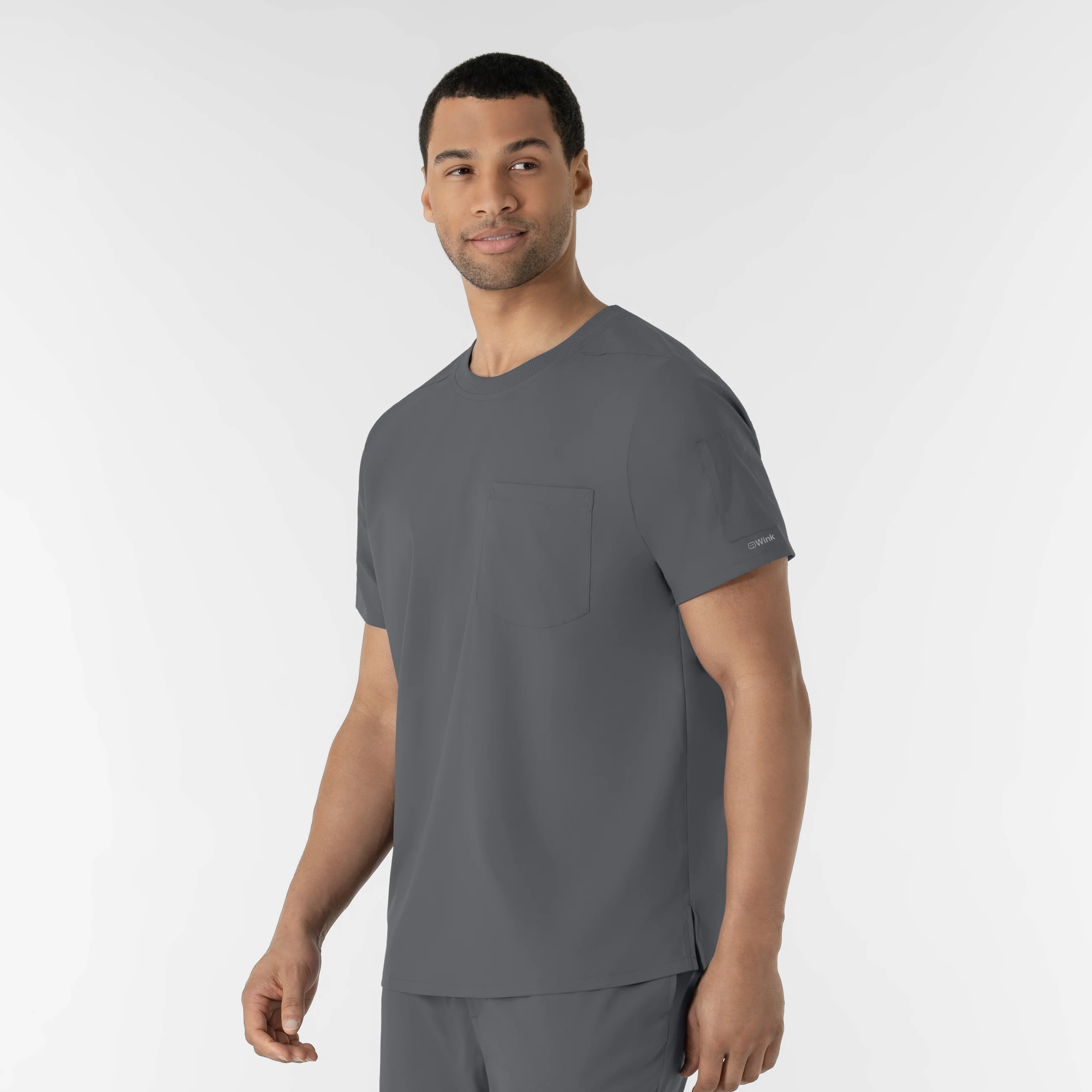 Boundless Men’s Classic Tee Scrub Top - Pewter - Image 4