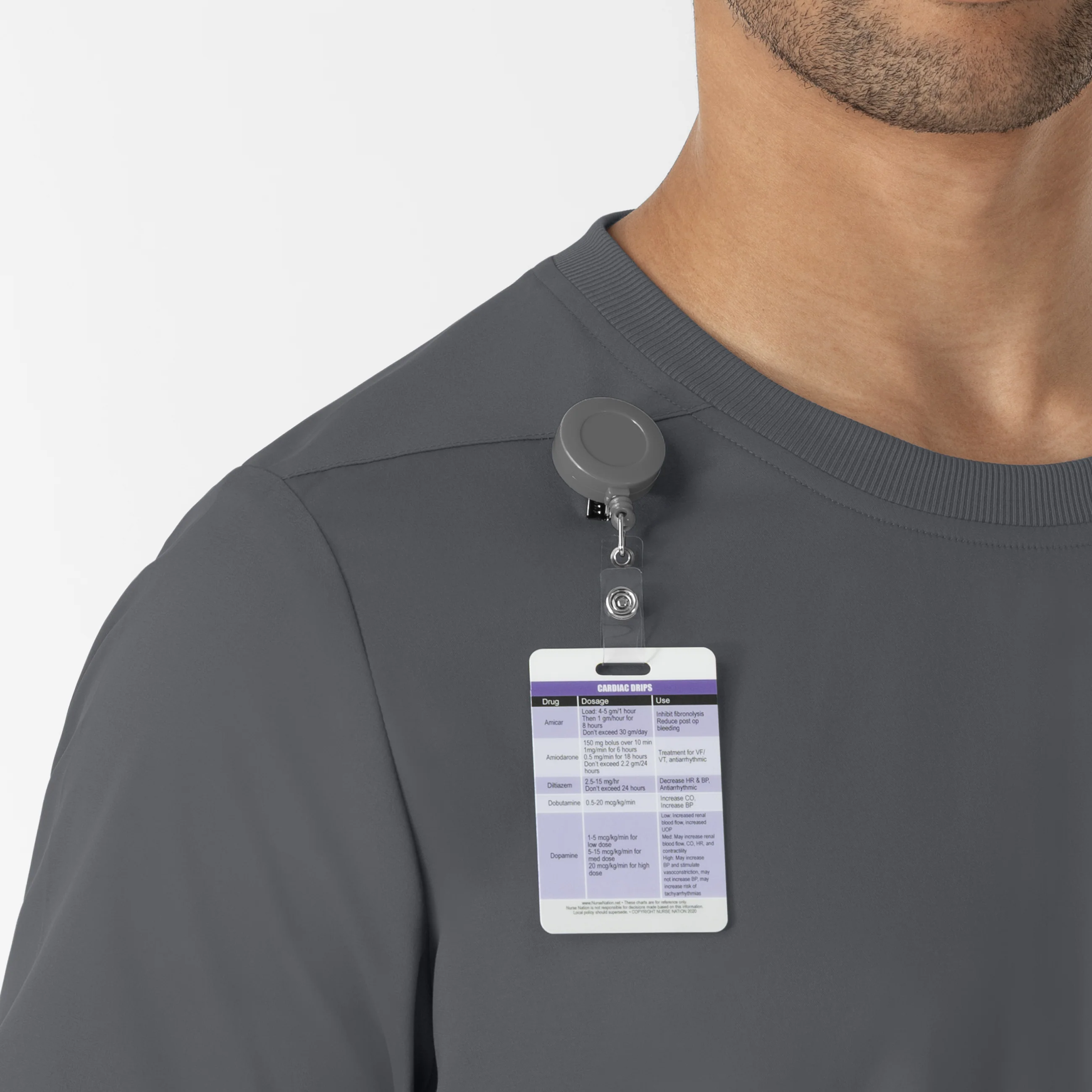 Boundless Men’s Classic Tee Scrub Top - Pewter - Image 7