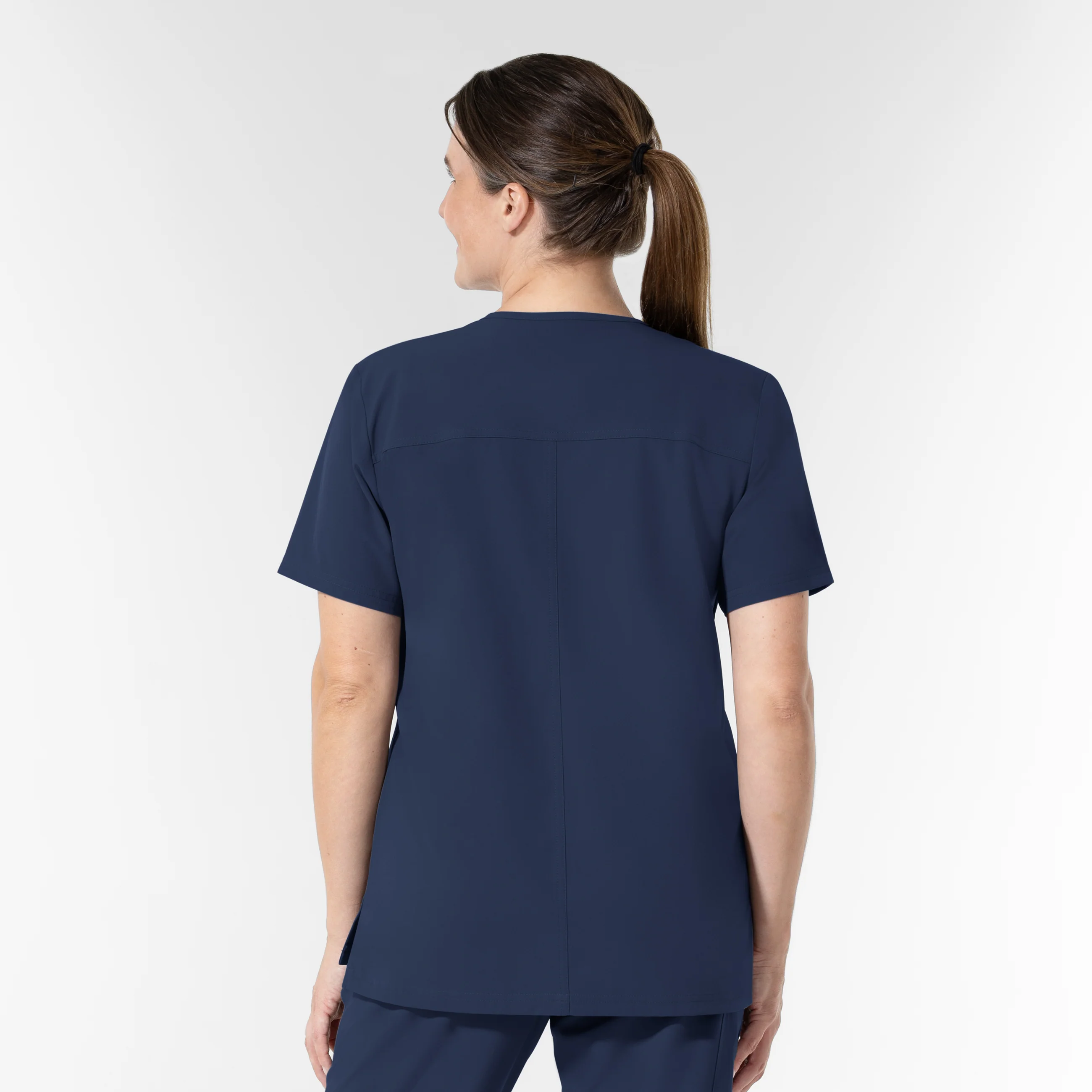 NURTUR Unisex V-Neck Scrub Top - Navy - Image 2