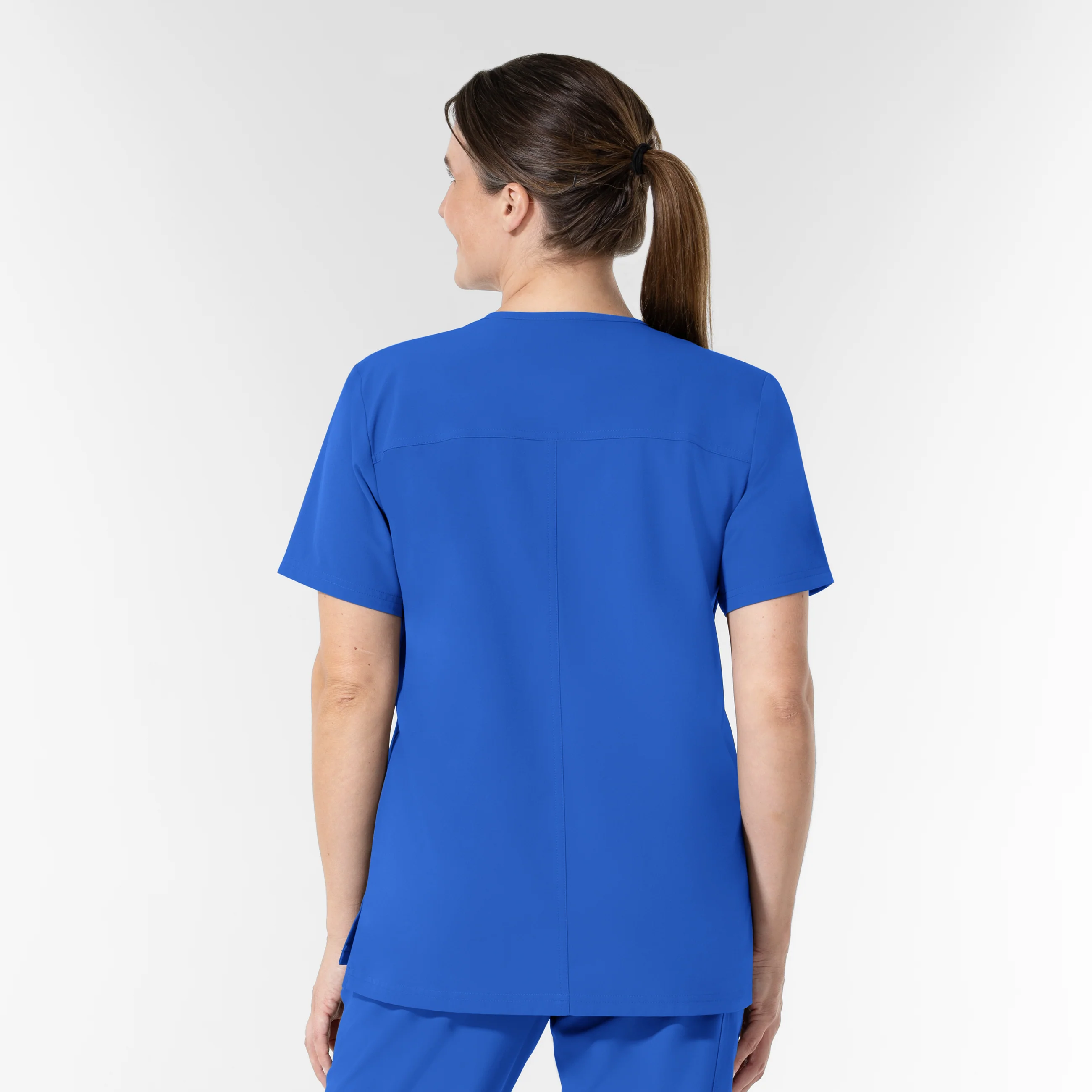 NURTUR Unisex V-Neck Scrub Top - Royal - Image 2