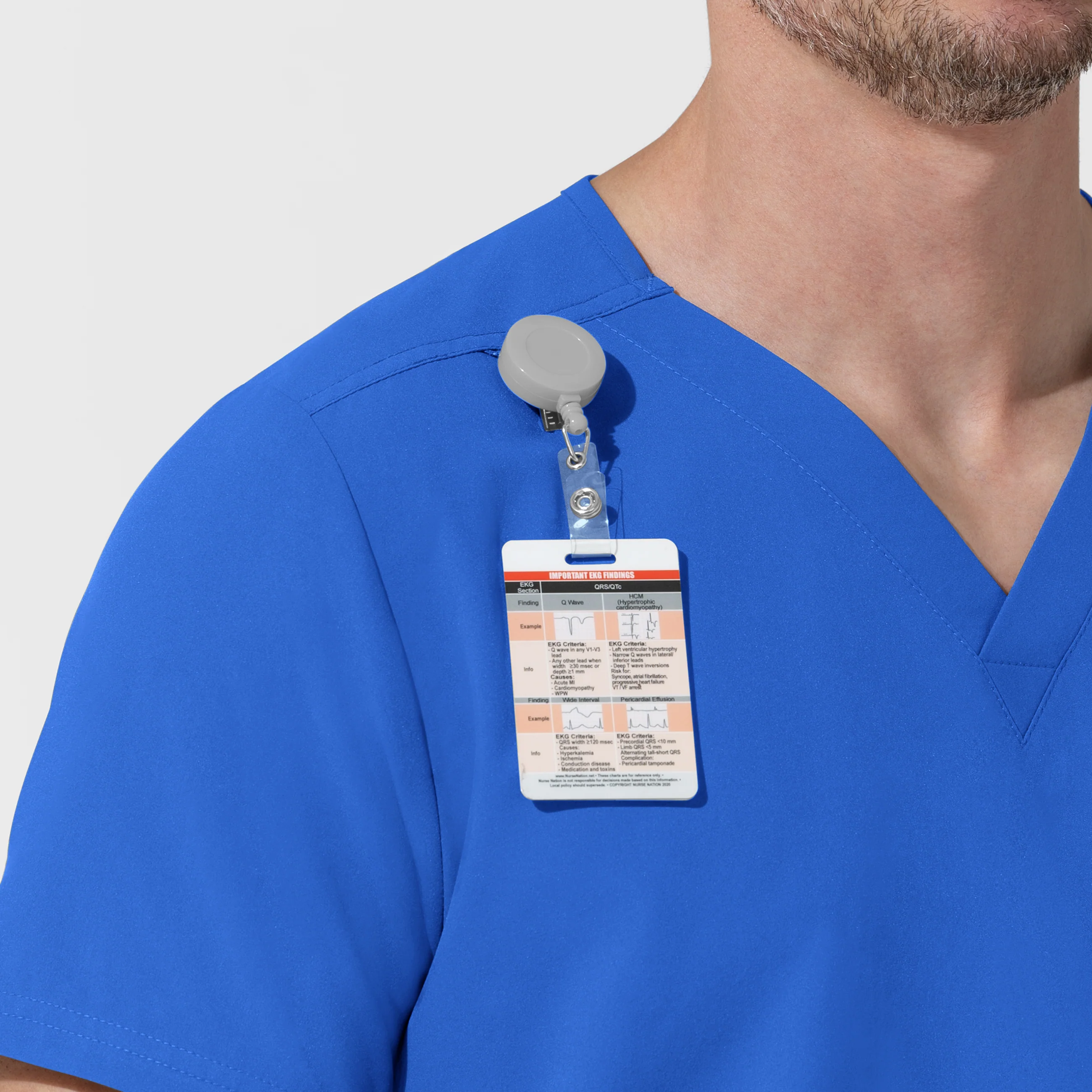 NURTUR Unisex V-Neck Scrub Top - Royal - Image 6