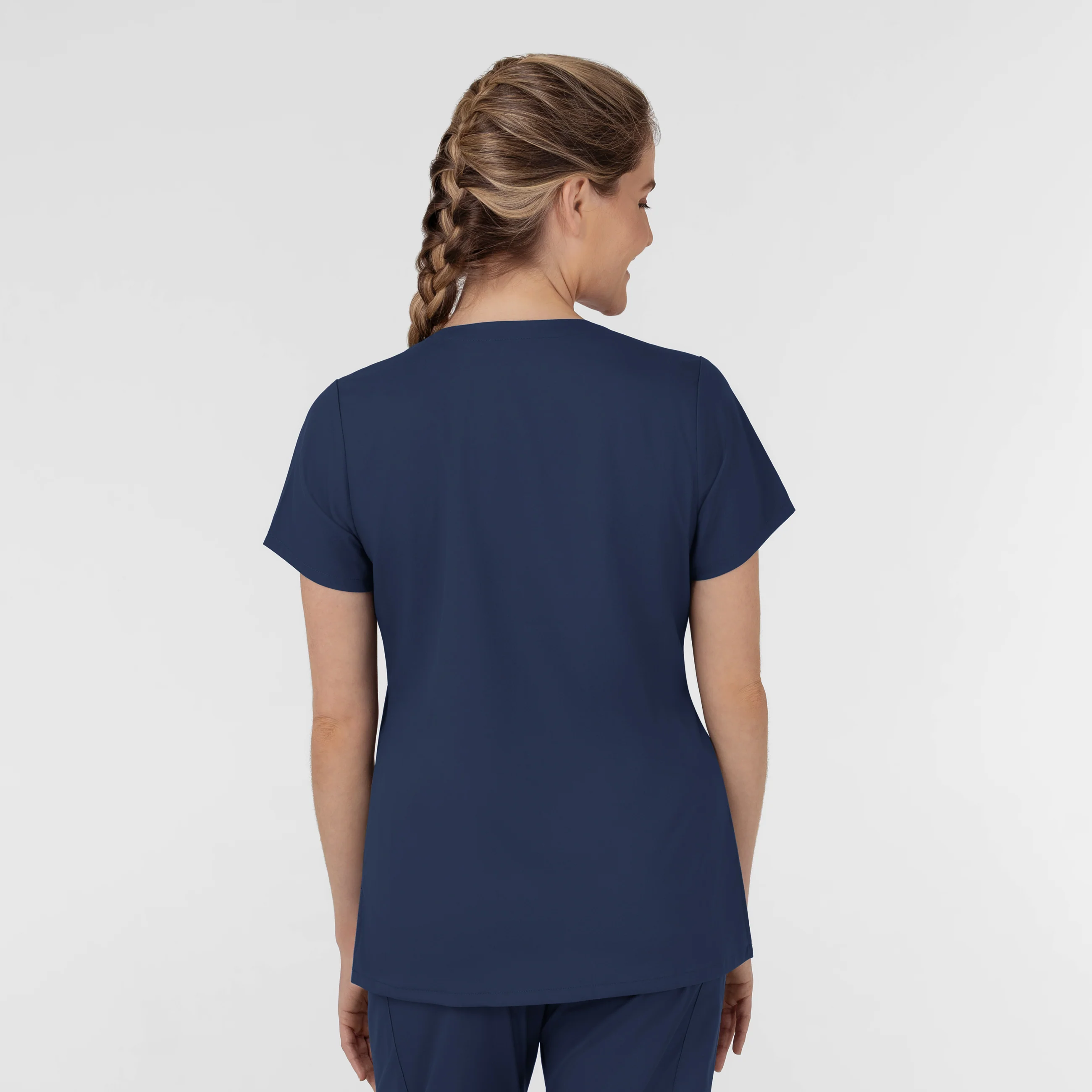 Boundless Women's Slip in Pockets V-Neck Scrub Top - Navy - Image 2