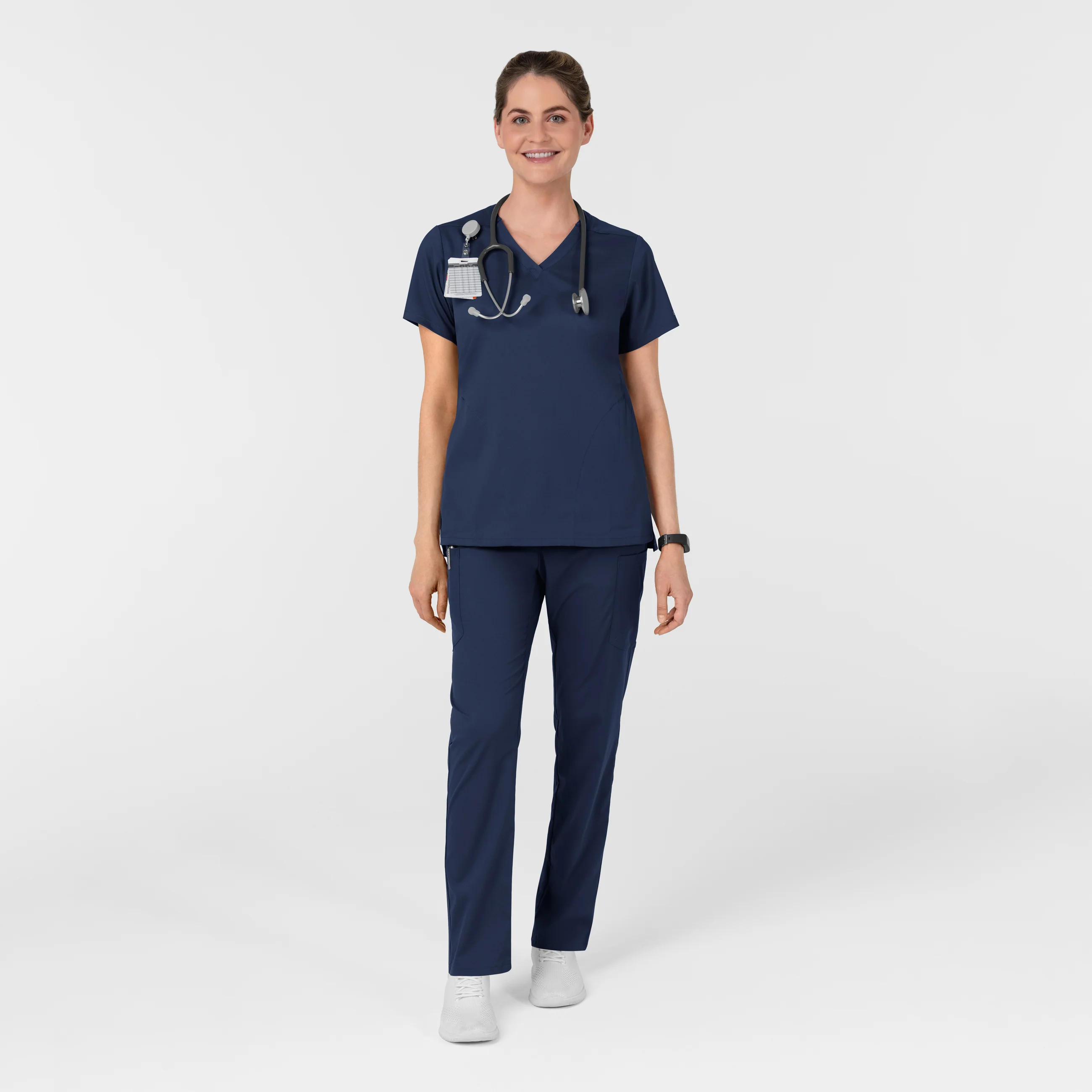 Boundless Women’s High Rise Tapered Scrub Pant - Navy - Image 3