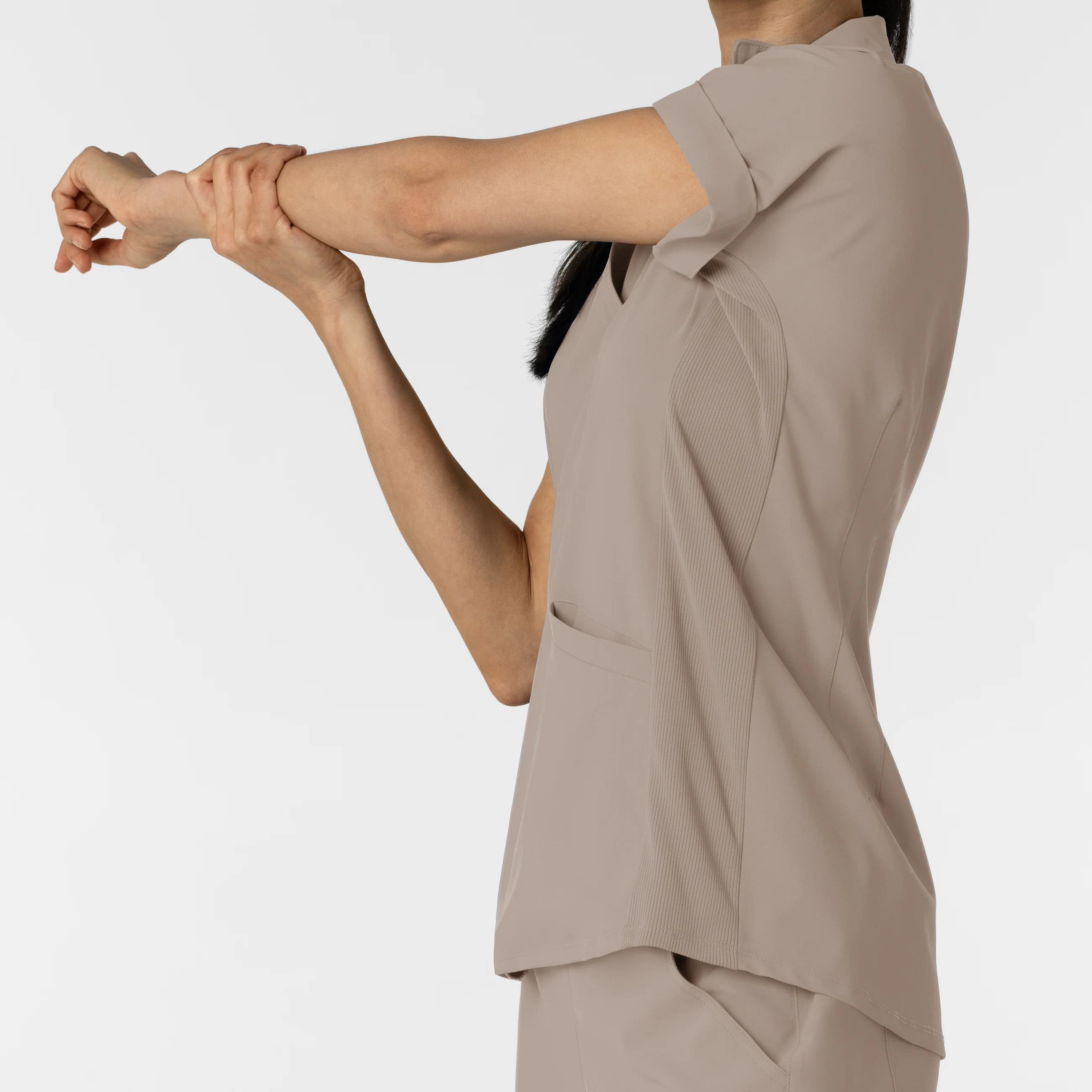 RENEW Women’s Flex-n-Reach Collar Scrub Top - Haze - Image 9