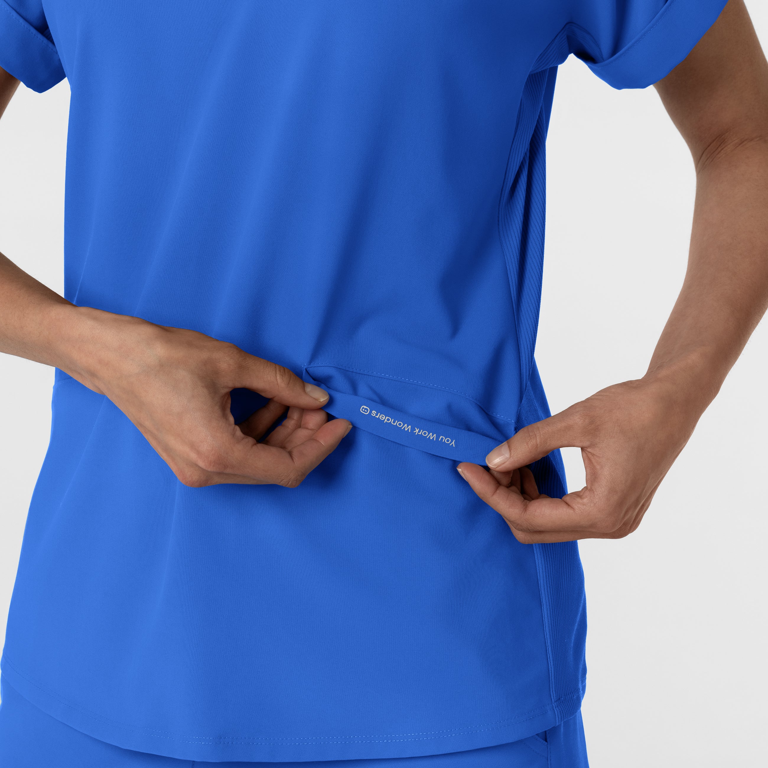 RENEW Women’s Flex-n-Reach Collar Scrub Top - Royal - Image 10