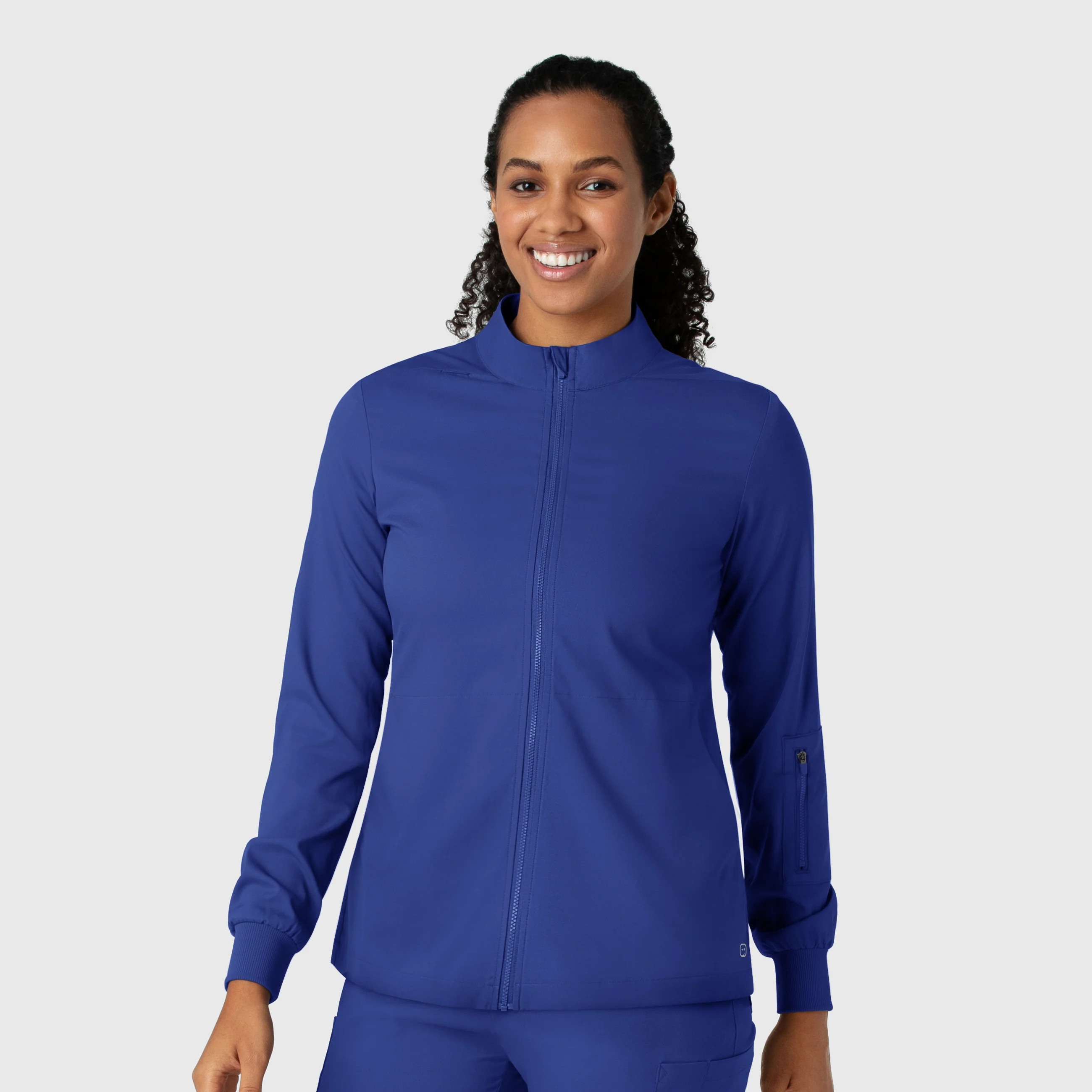 Boundless Women's Warm Up Scrub Jacket - Galaxy Blue