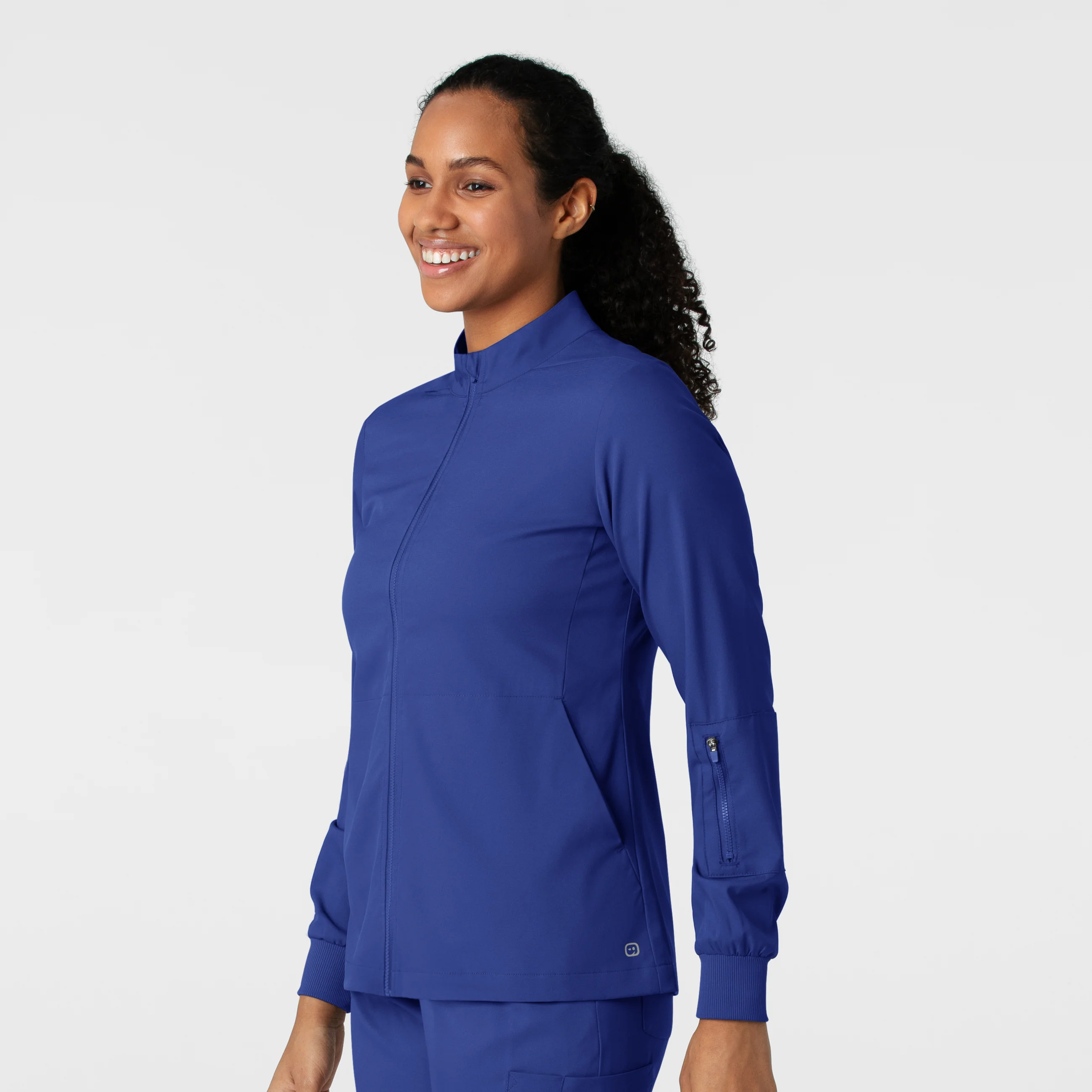 Boundless Women's Warm Up Scrub Jacket - Galaxy Blue - Image 4