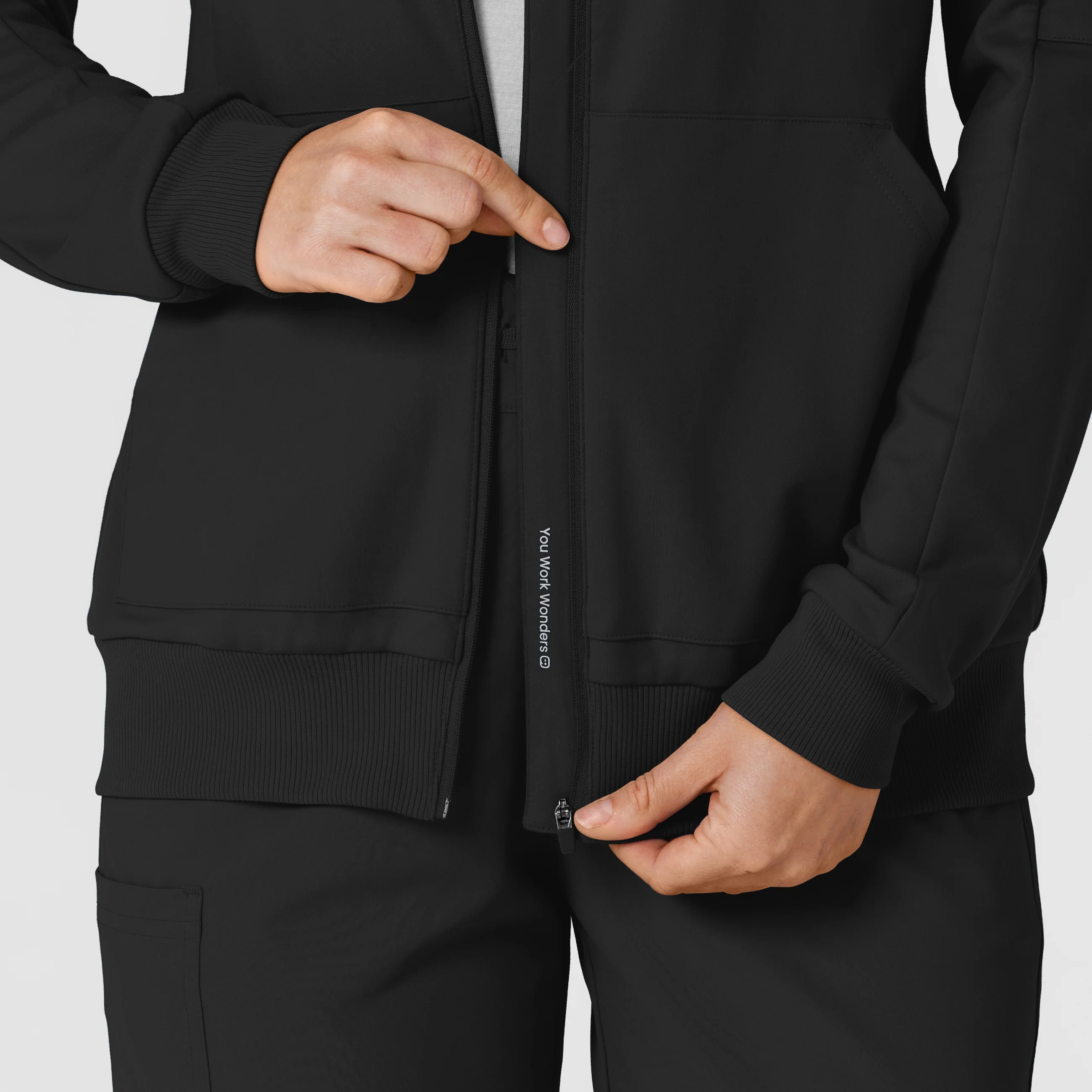 RENEW Knit Women’s Zip Hoodie - Black - Image 12