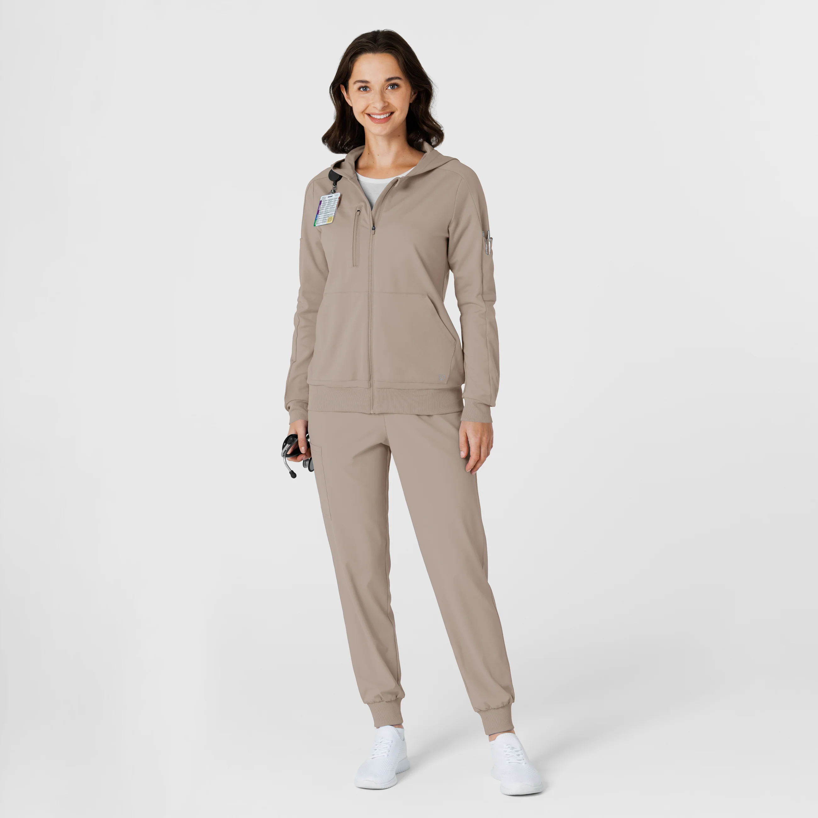 RENEW Knit Women’s Zip Hoodie - Haze - Image 3