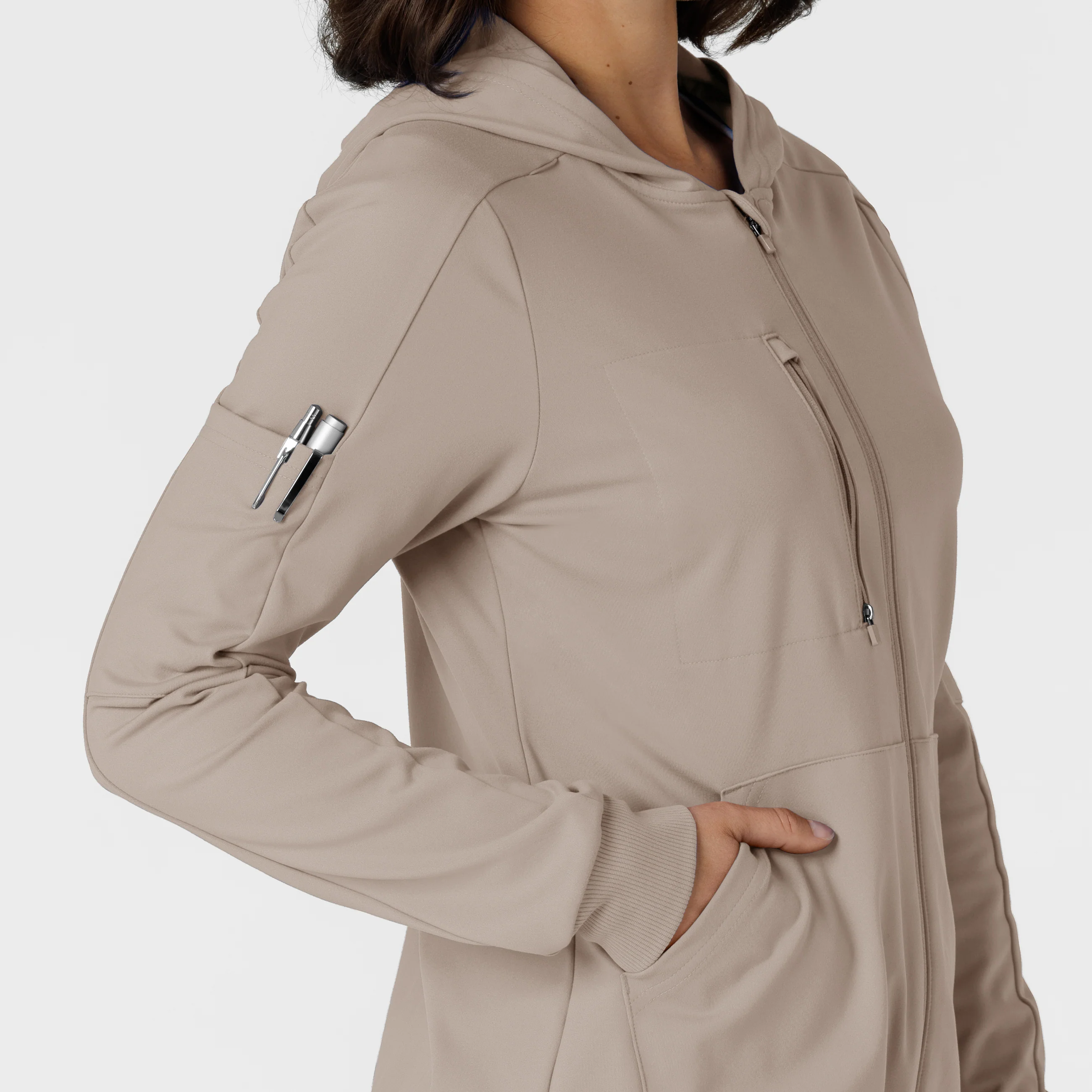 RENEW Knit Women’s Zip Hoodie - Haze - Image 7