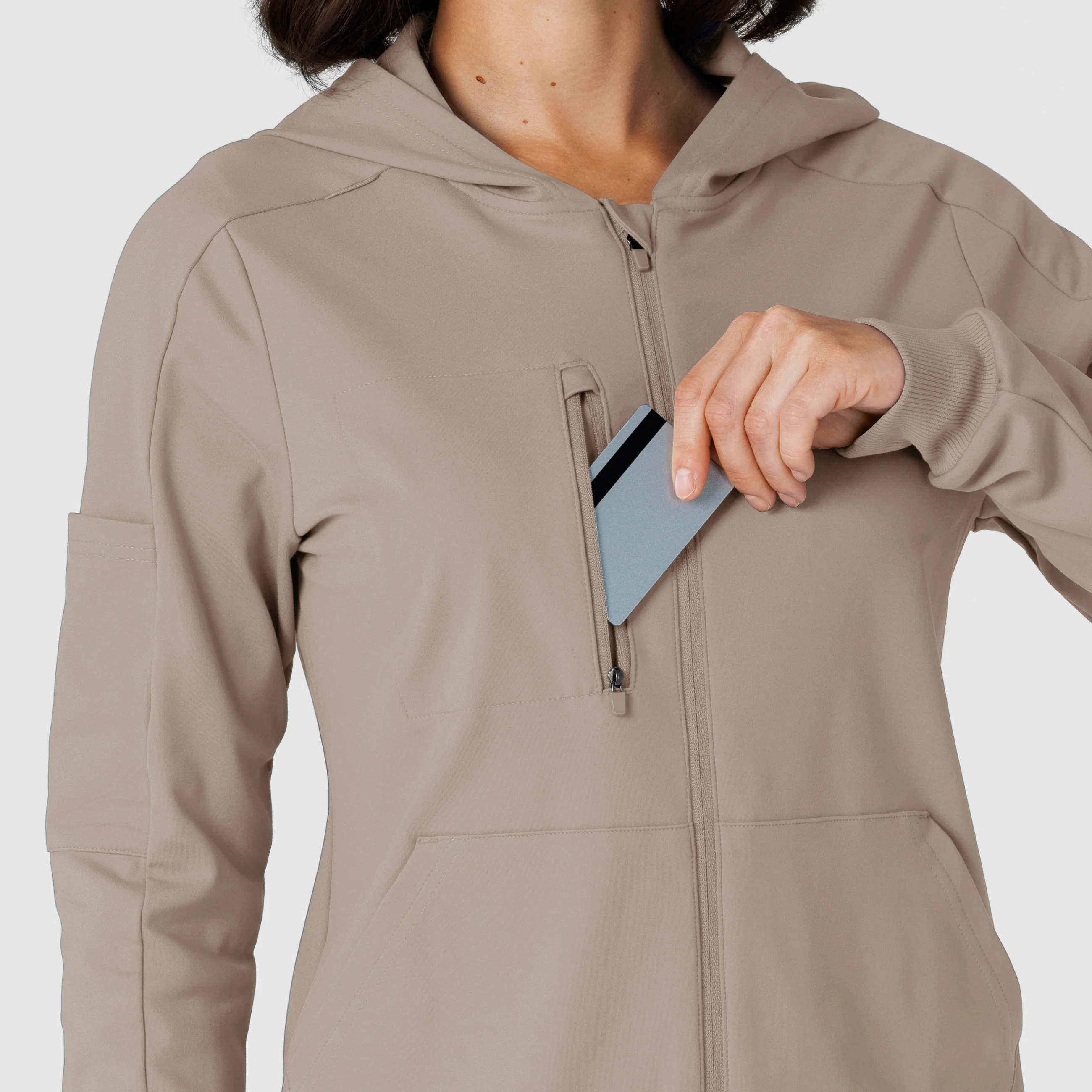 RENEW Knit Women’s Zip Hoodie - Haze - Image 8