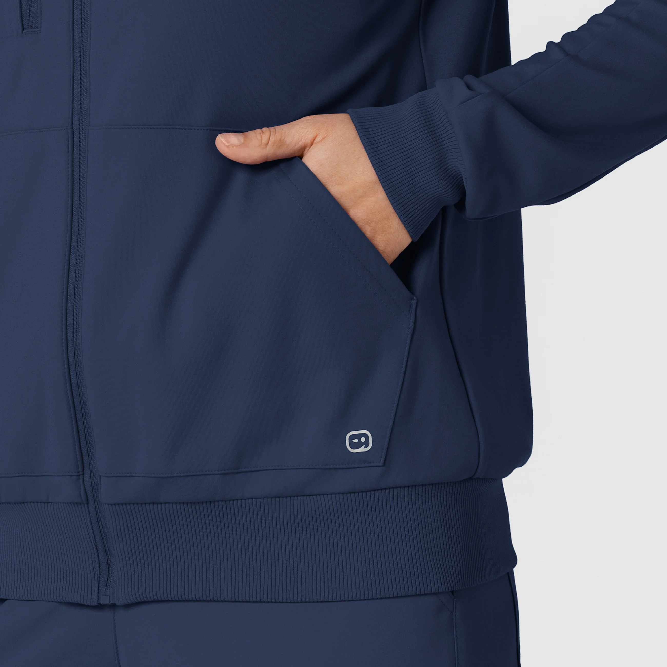 RENEW Knit Women’s Zip Hoodie - Navy - Image 11