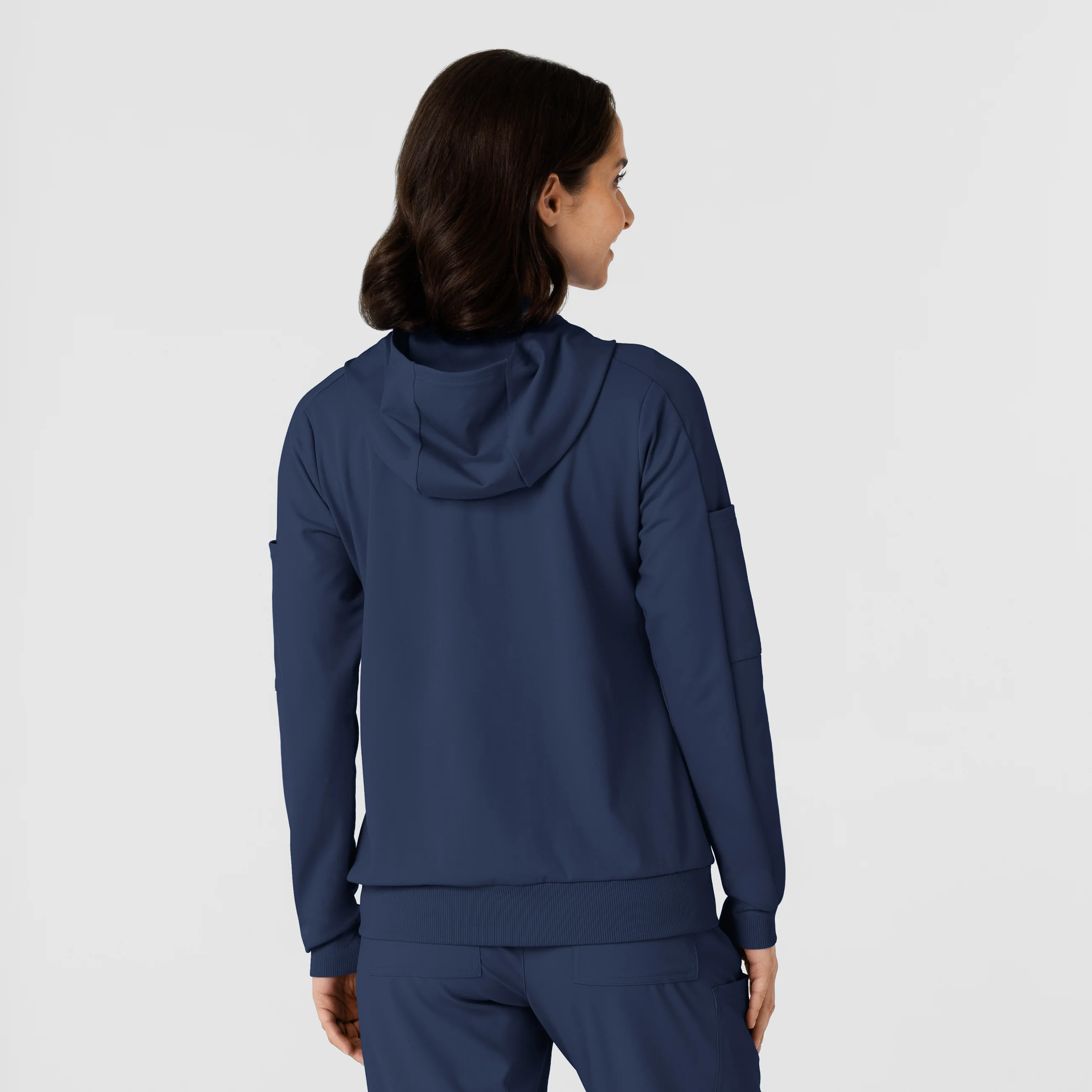 RENEW Knit Women’s Zip Hoodie - Navy - Image 2