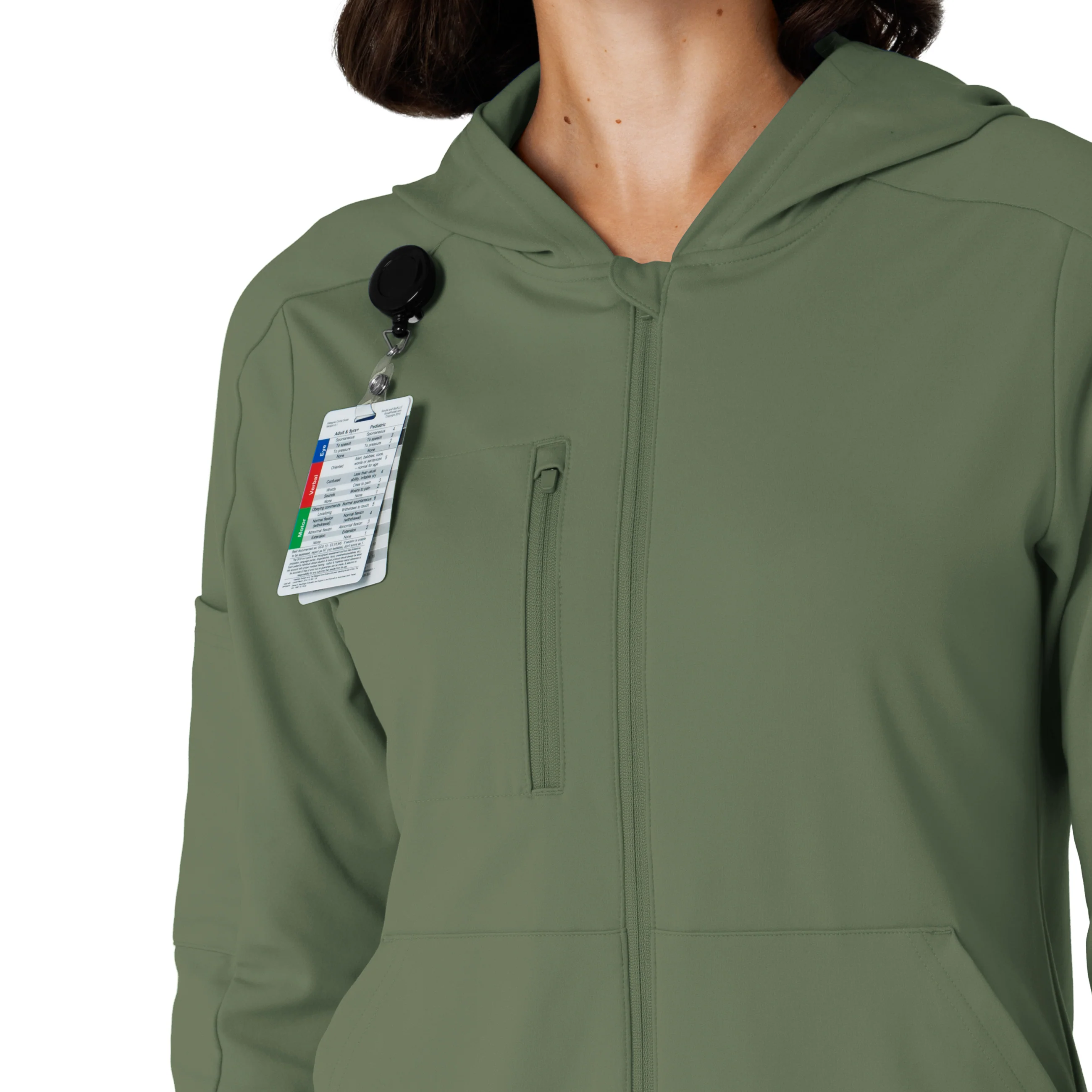 RENEW Knit Women’s Zip Hoodie - Olive - Image 6