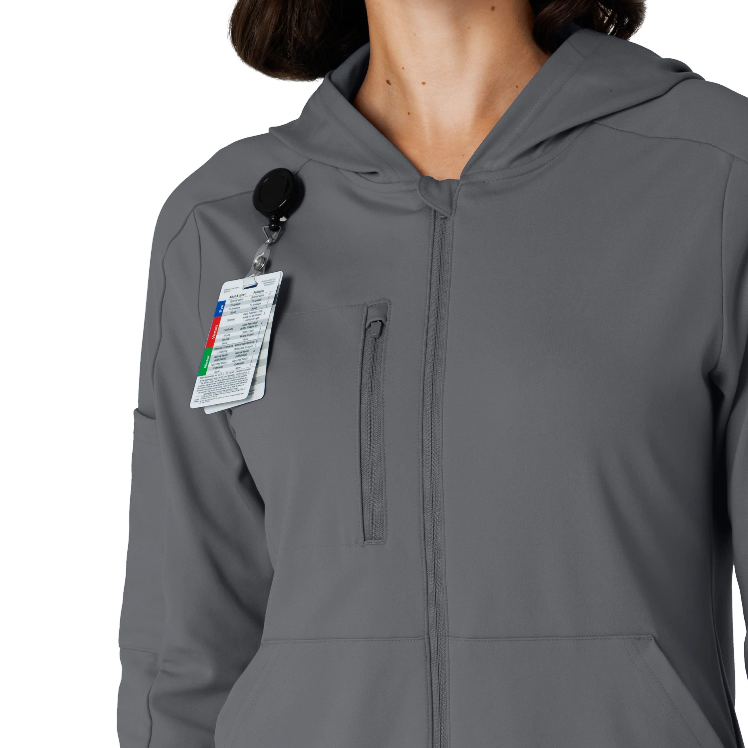 RENEW Knit Women’s Zip Hoodie - Pewter - Image 6