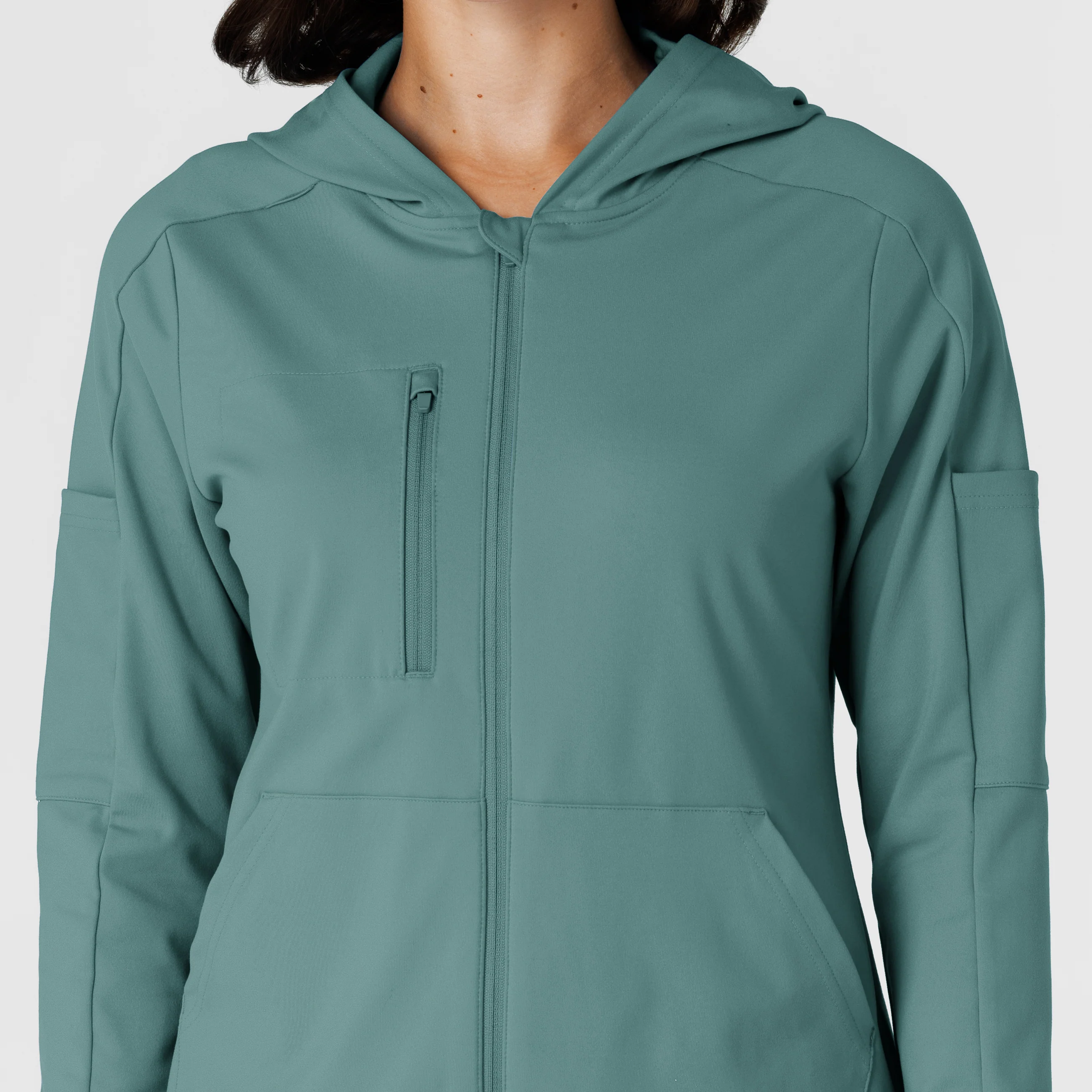 RENEW Knit Women’s Zip Hoodie - Vintage Teal - Image 5