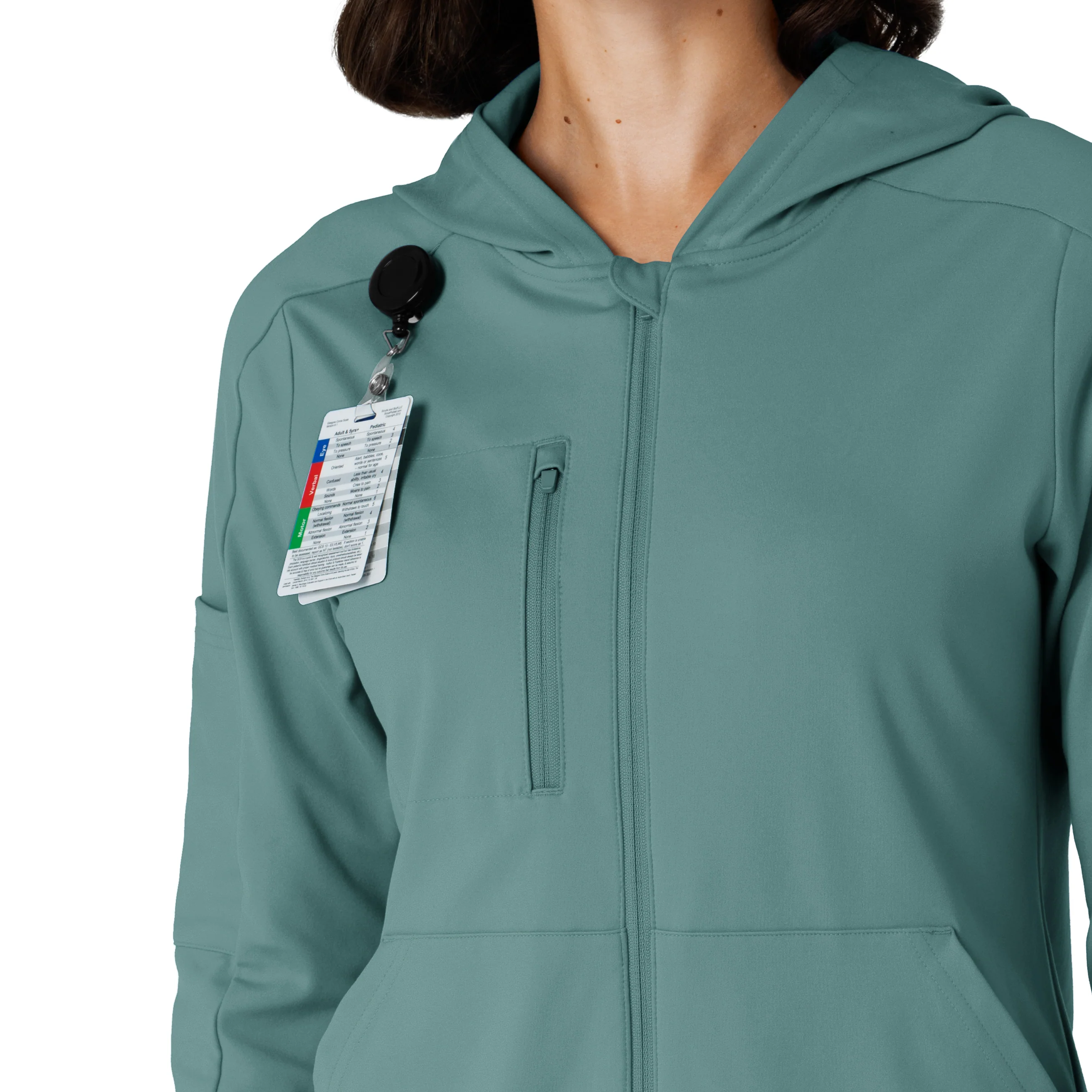 RENEW Knit Women’s Zip Hoodie - Vintage Teal - Image 6