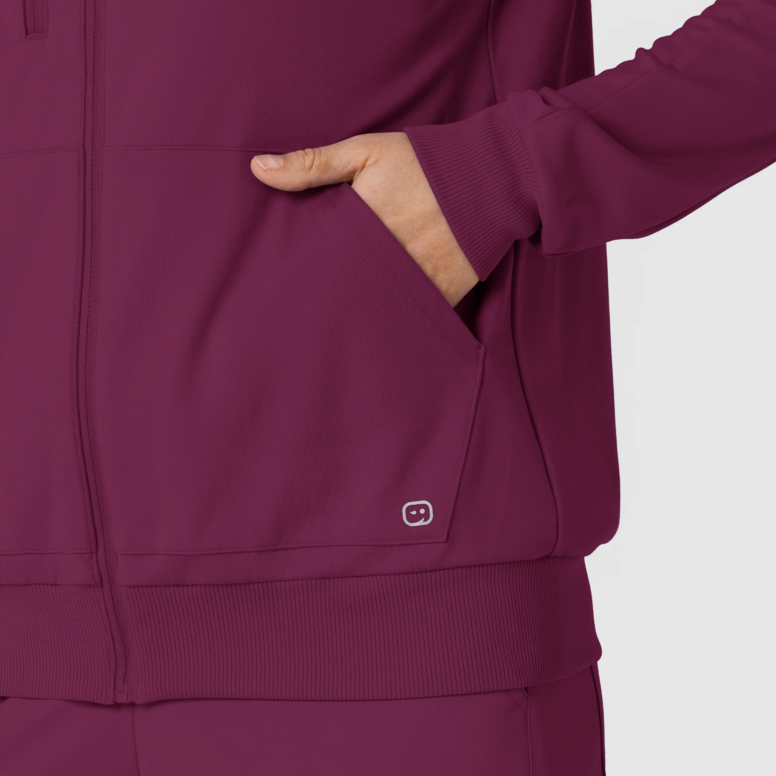 RENEW Knit Women’s Zip Hoodie - Wine - Image 11