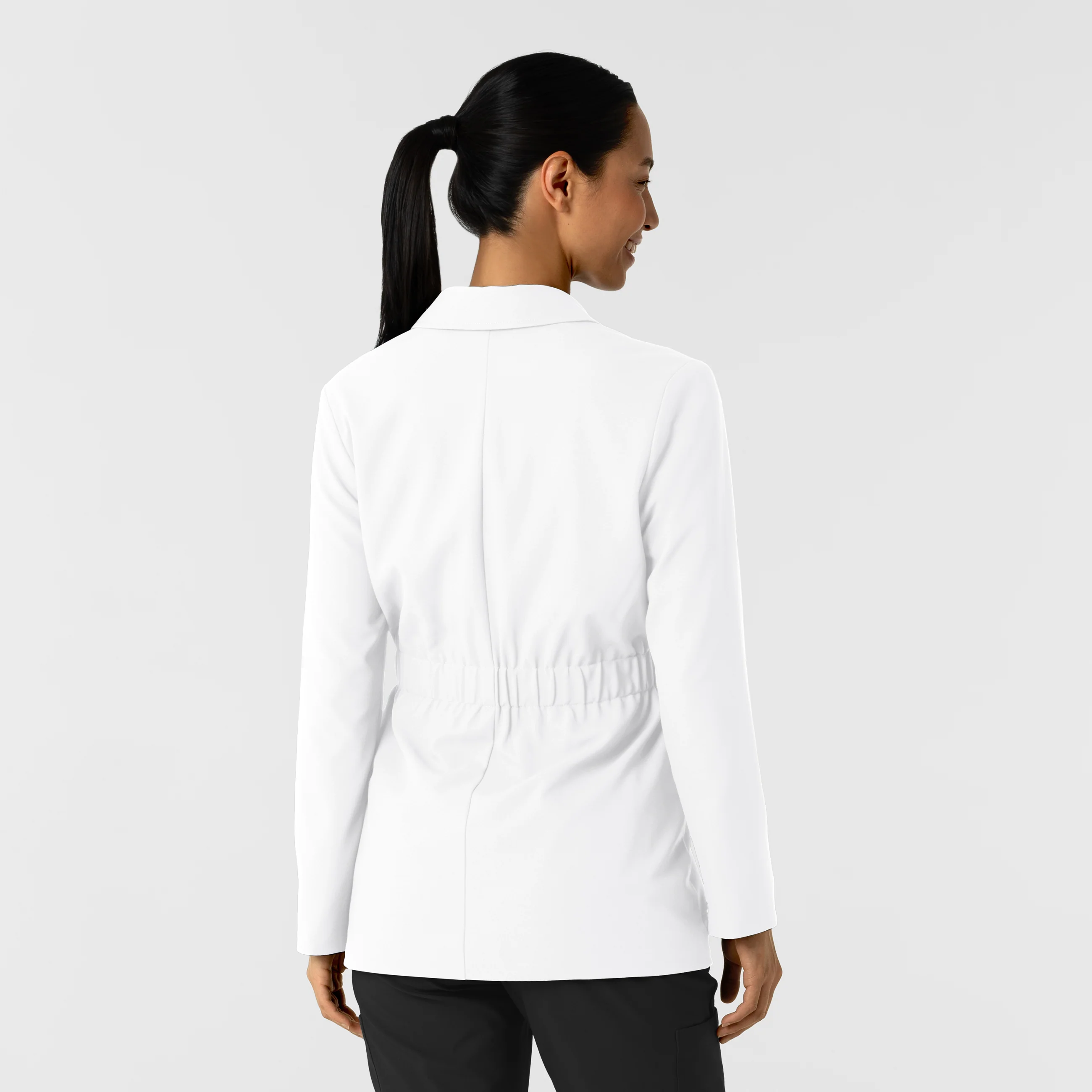 Wink Scrubs Women's Blazer Short Lab Coat - White - Image 2