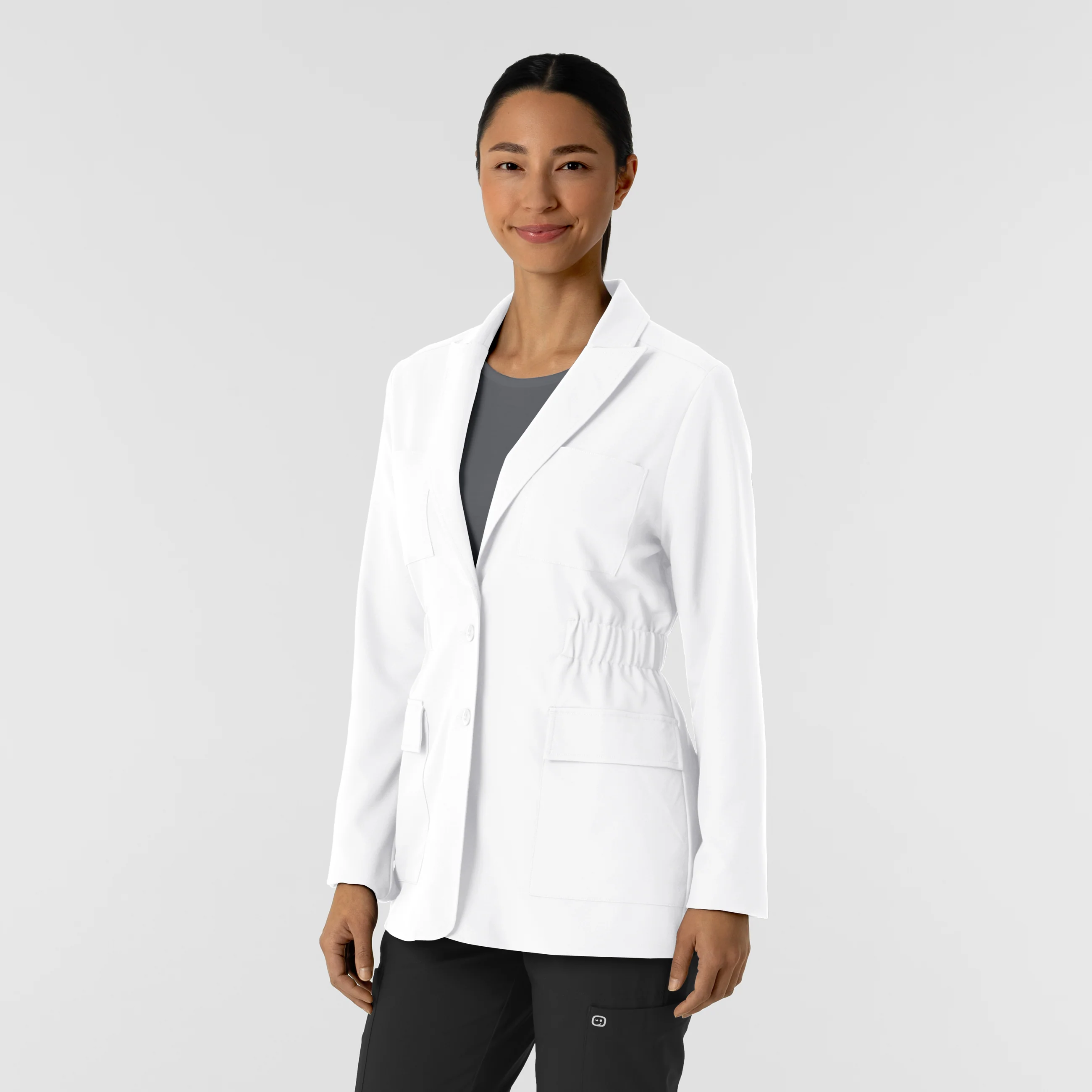 Wink Scrubs Women's Blazer Short Lab Coat - White - Image 4