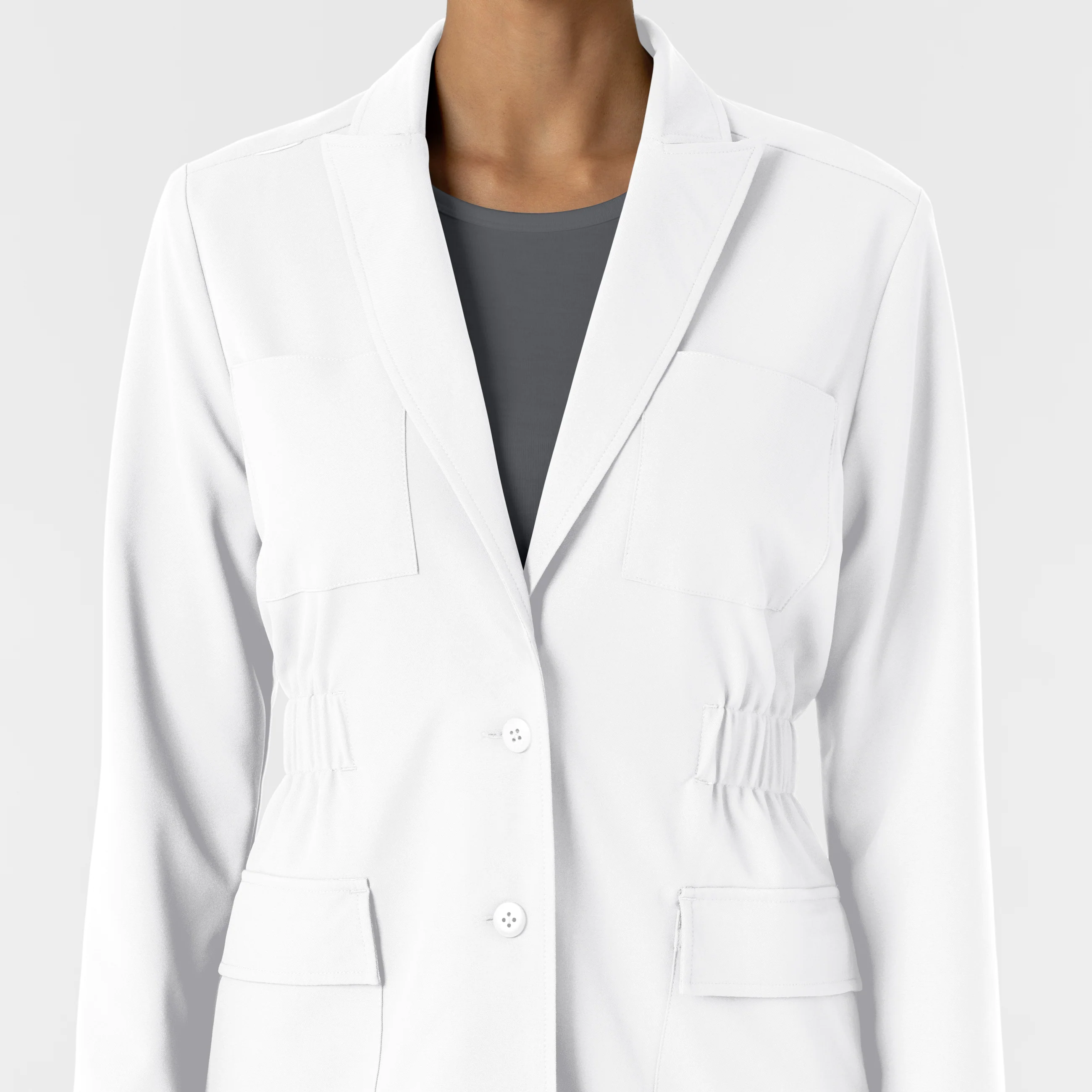 Wink Scrubs Women's Blazer Short Lab Coat - White - Image 5