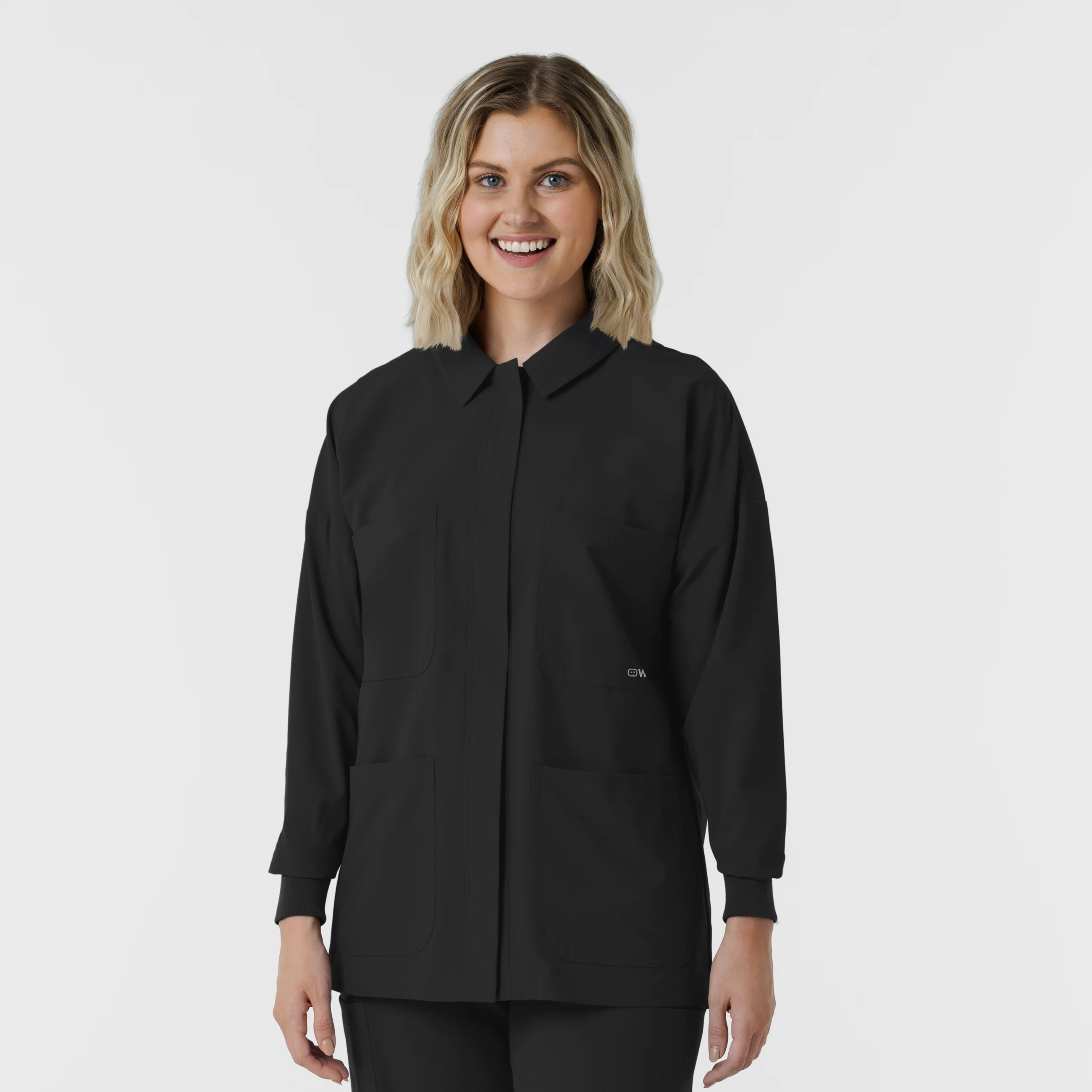 NURTUR Women’s Scrub Shirt Jacket - Black