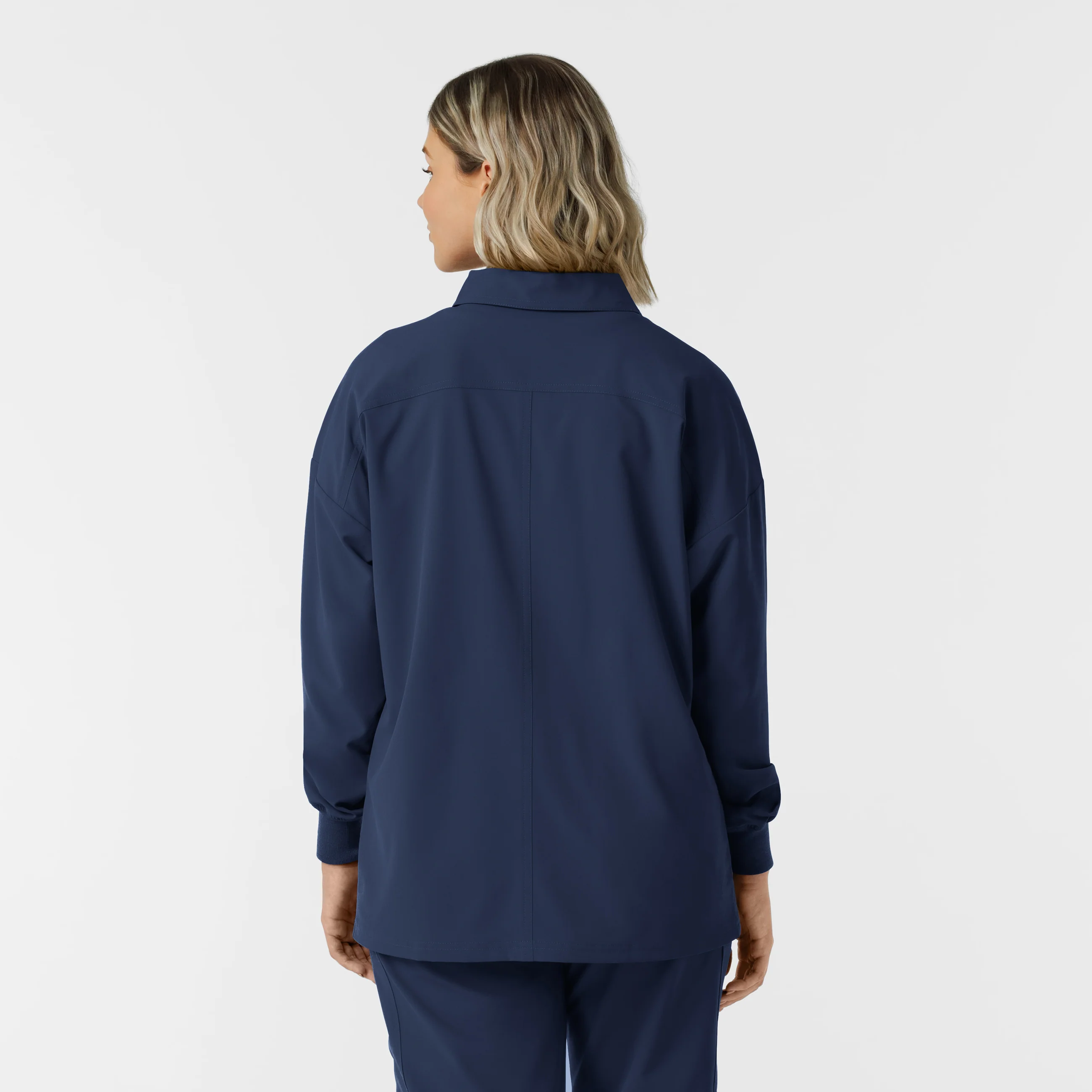 NURTUR Women’s Scrub Shirt Jacket - Navy - Image 2