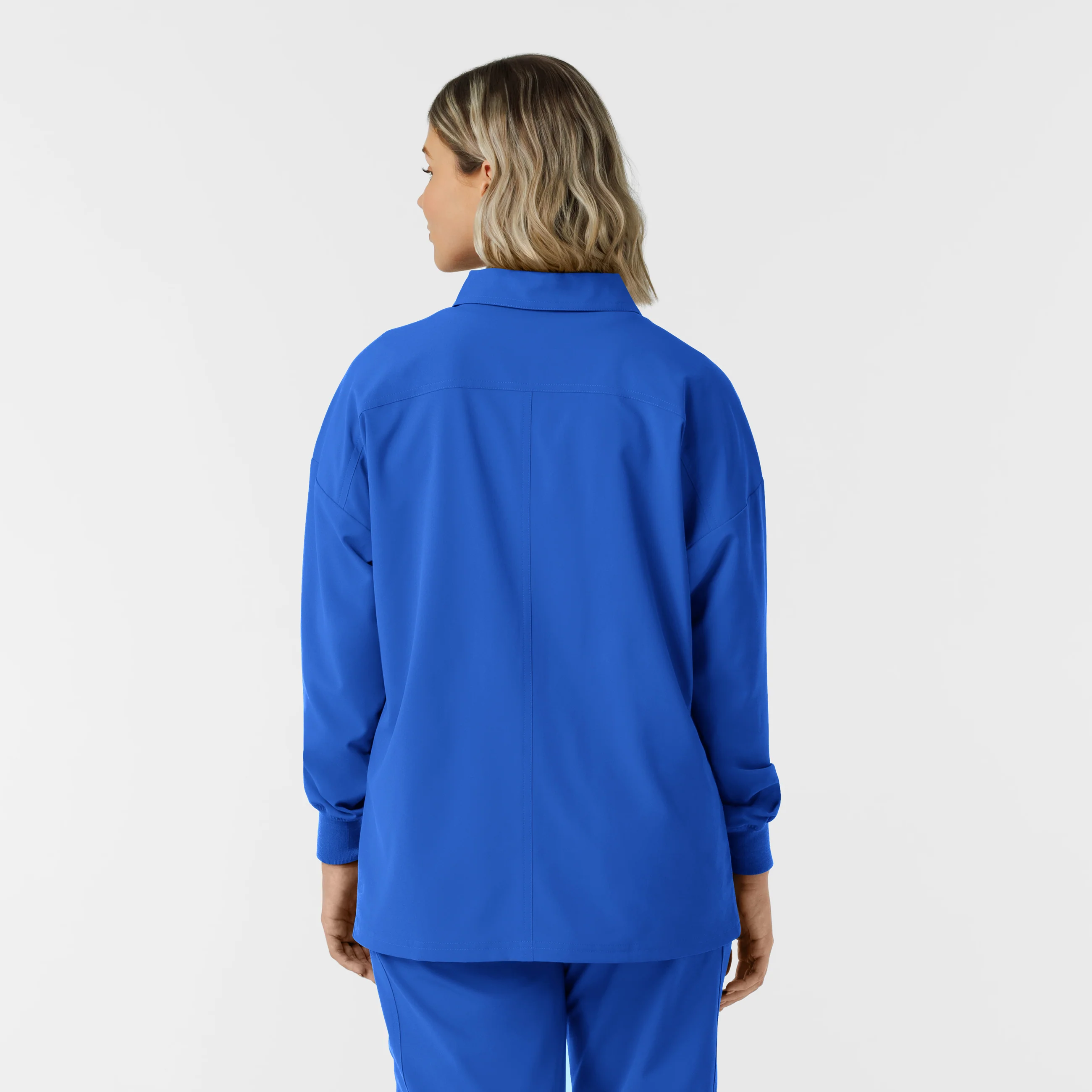 NURTUR Women’s Scrub Shirt Jacket Royal - Image 2