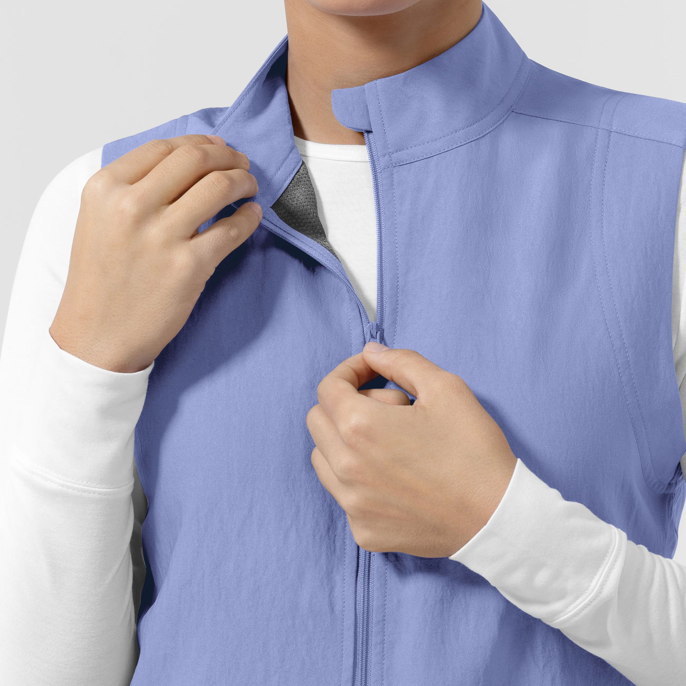 Women's Everything Everywhere Scrub Vest - Ceil Blue - Image 10
