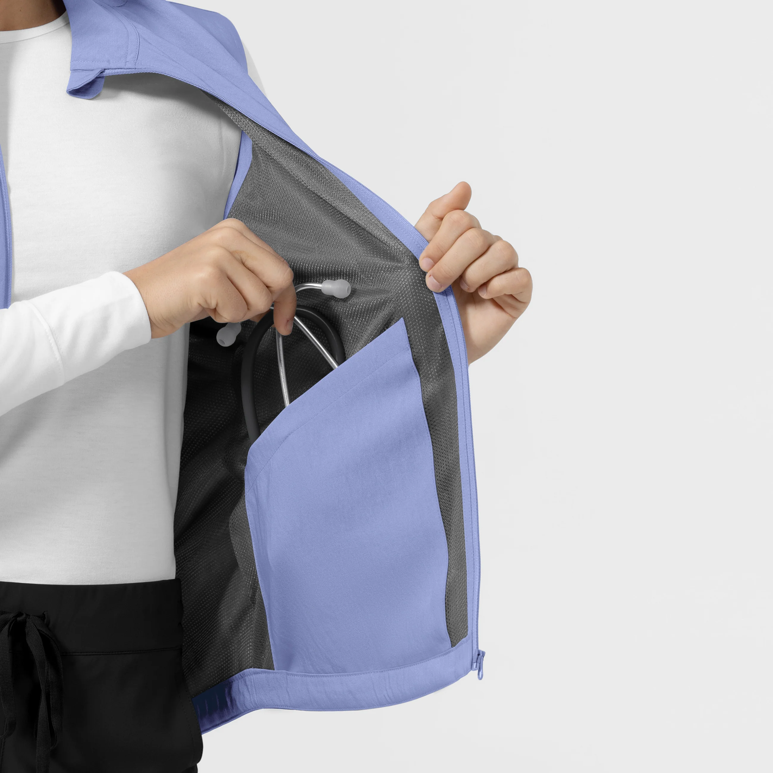 Women's Everything Everywhere Scrub Vest - Ceil Blue - Image 5