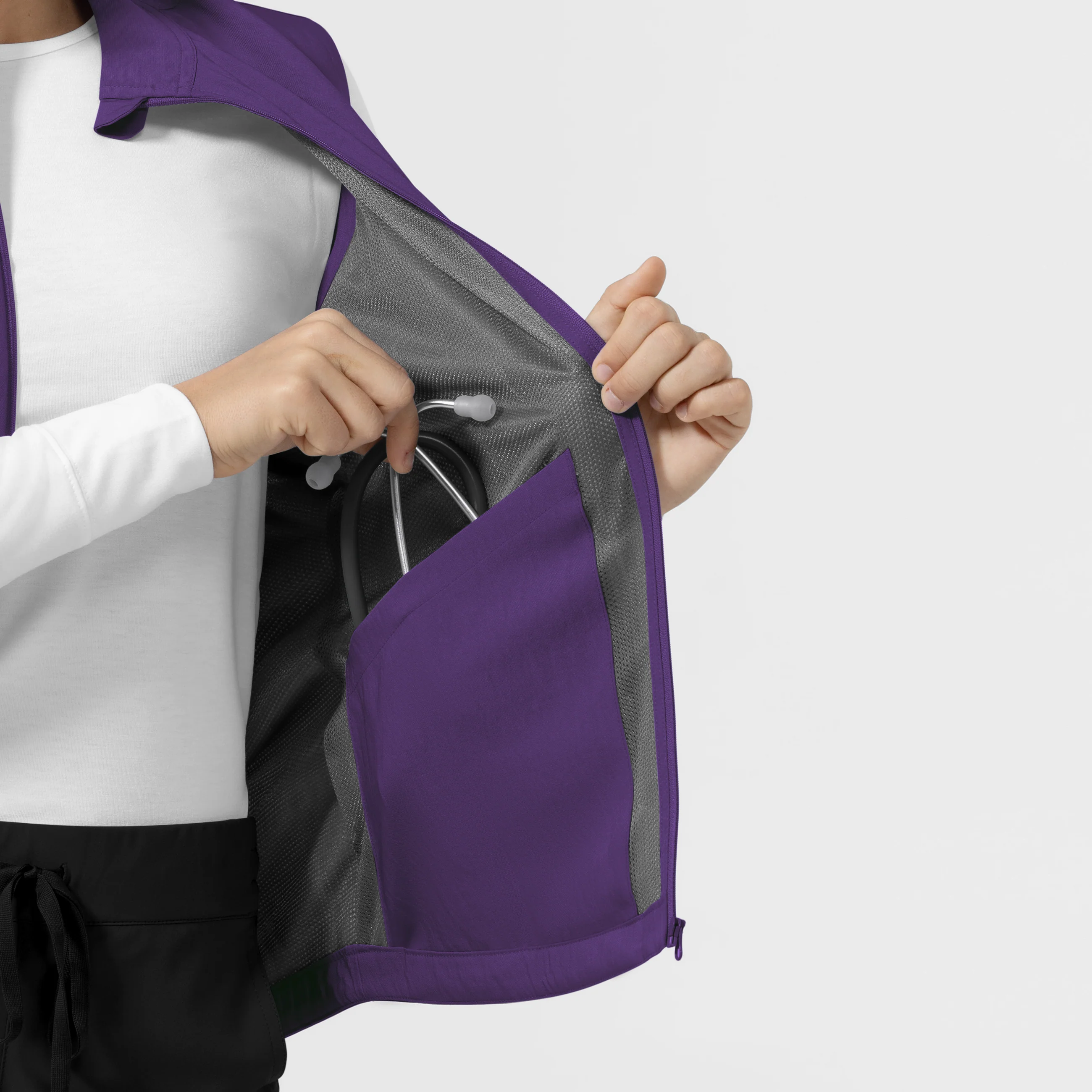 Women's Everything Everywhere Scrub Vest - Eggplant - Image 5