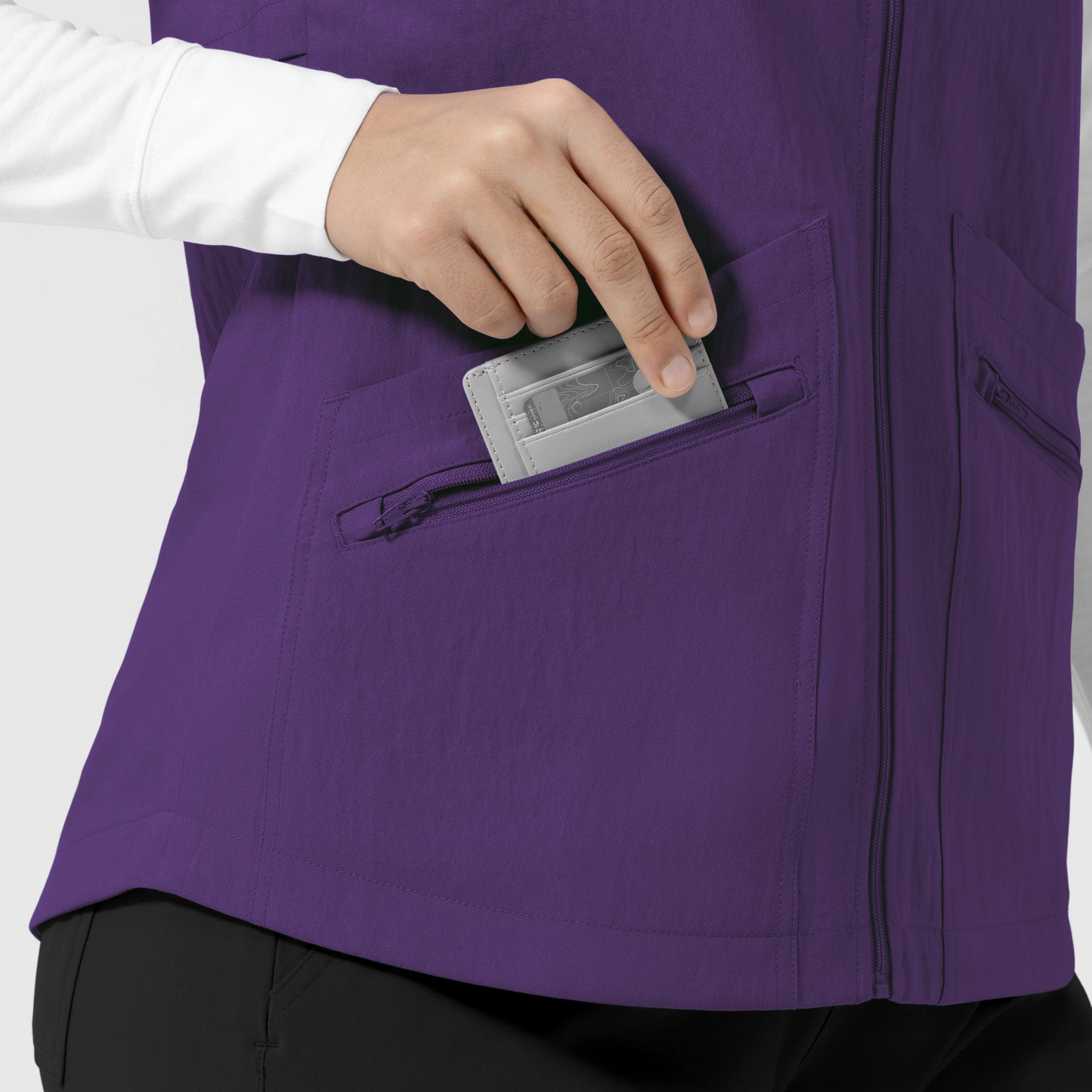 Women's Everything Everywhere Scrub Vest - Eggplant - Image 7
