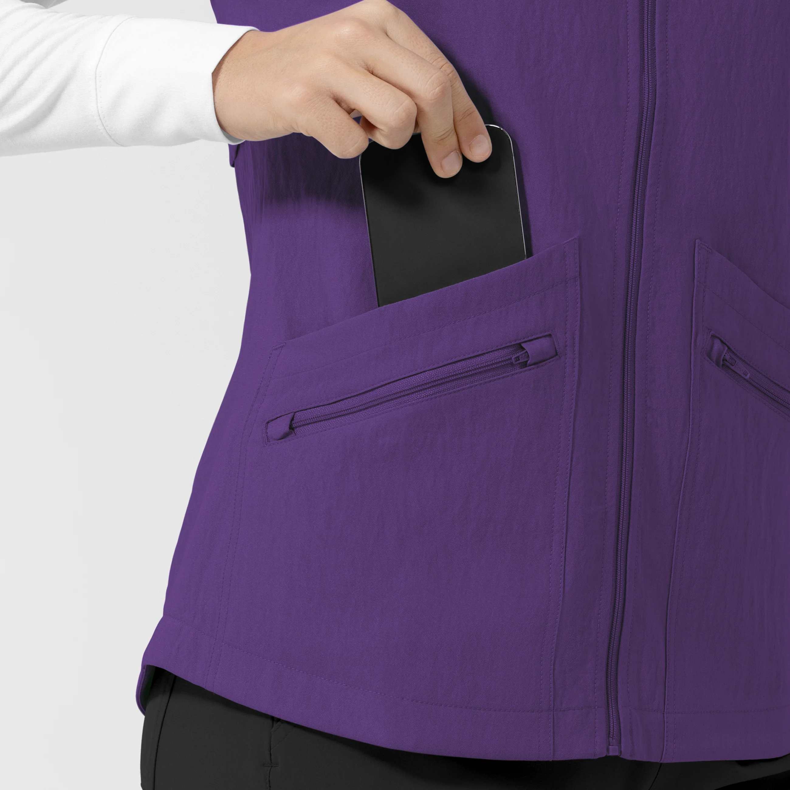Women's Everything Everywhere Scrub Vest - Eggplant - Image 8