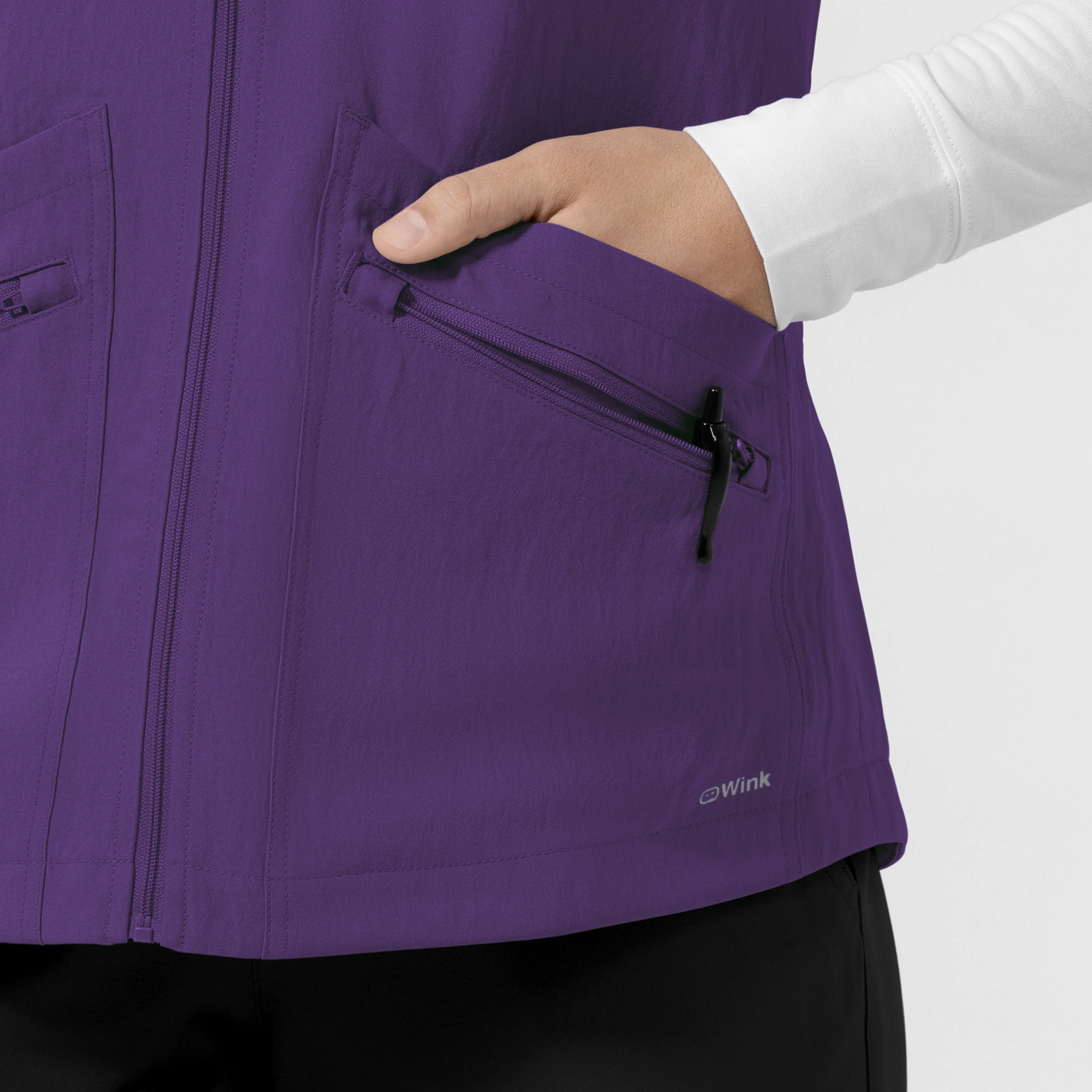 Women's Everything Everywhere Scrub Vest - Eggplant - Image 9